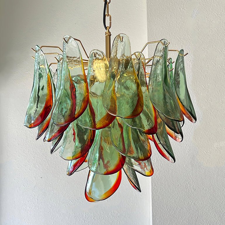 Aurora Chandelier Murano Glass Petal Elegant - Letslighting