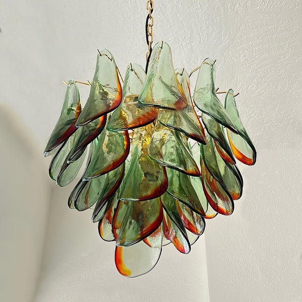 Aurora Chandelier Murano Glass Petal Elegant - Letslighting