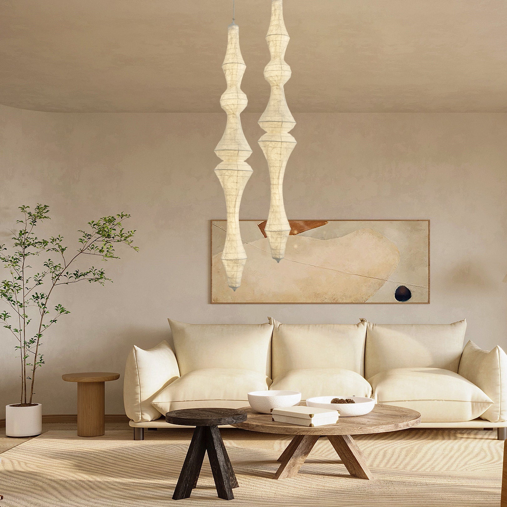 Zonoria Artisanal Silk Pendant Light - Letslighting