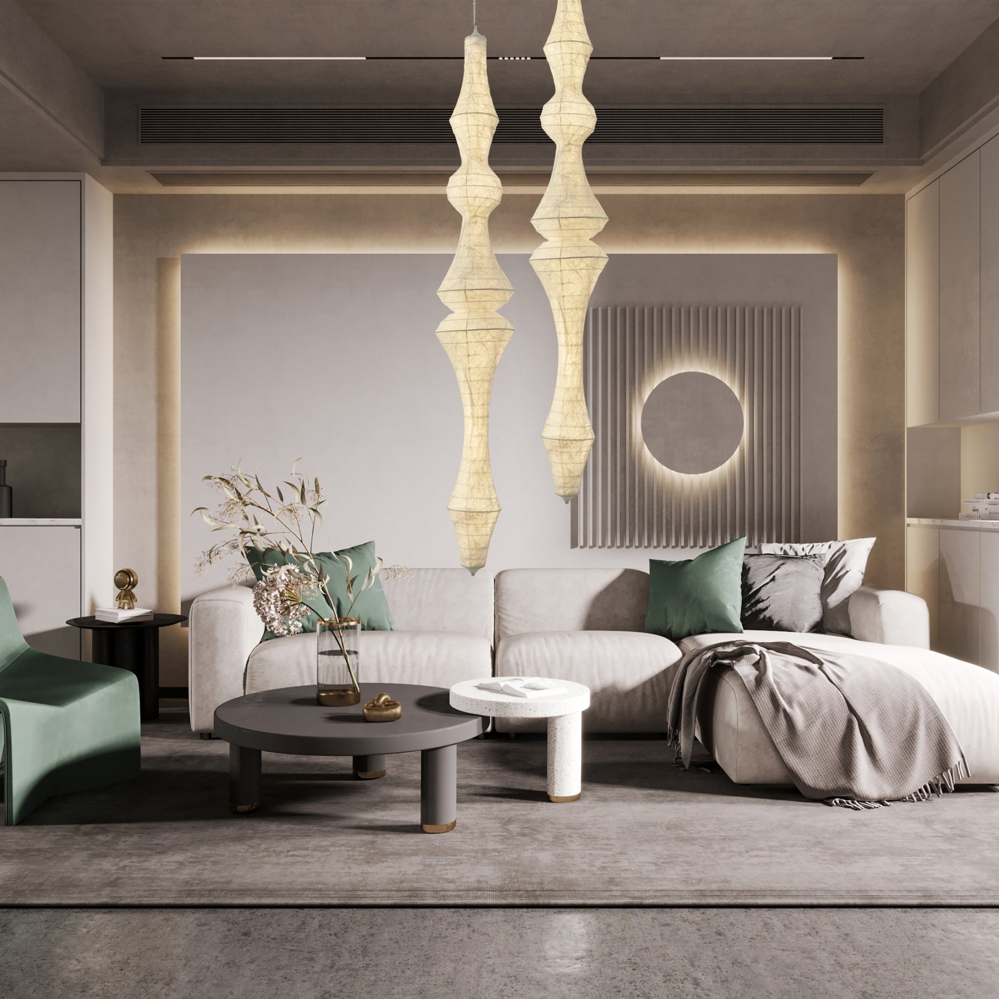 Zonoria Artisanal Silk Pendant Light - Letslighting