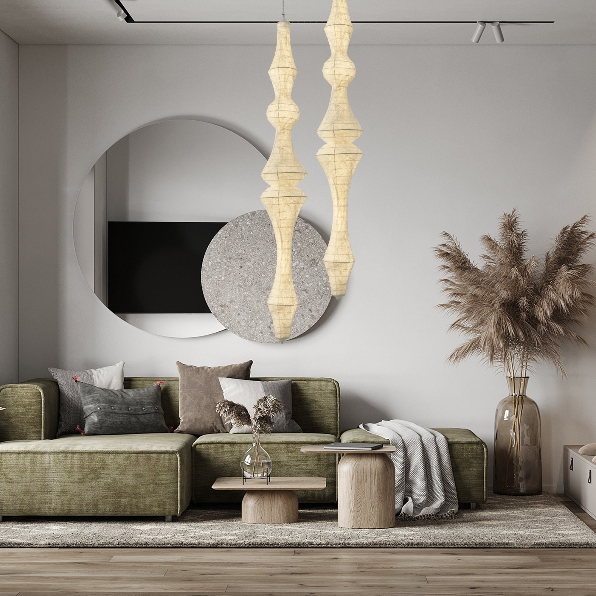 Zonoria Artisanal Silk Pendant Light - Letslighting