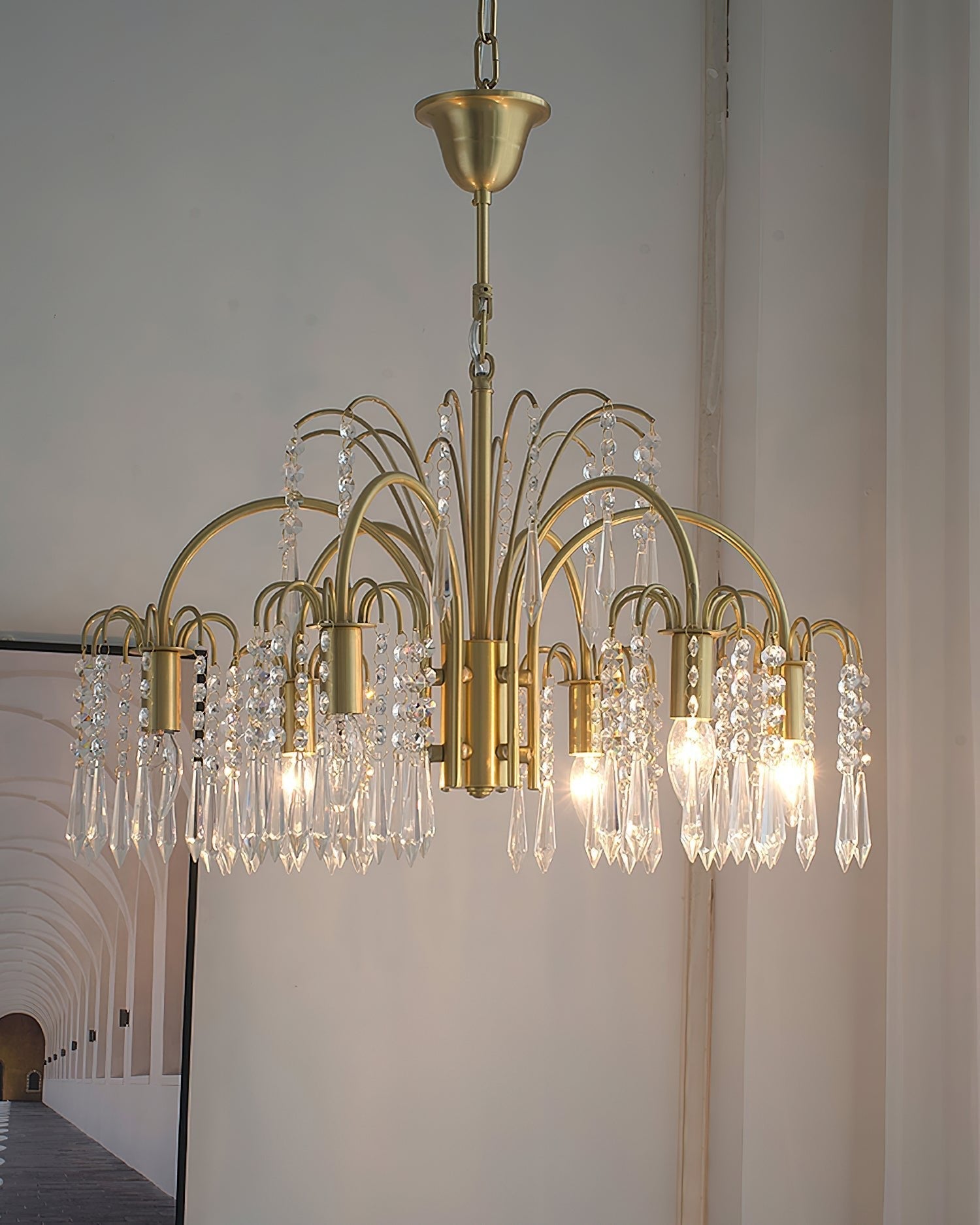 Lustra Chandelier Gold Crystal Isla Dawn Regal - Letslighting