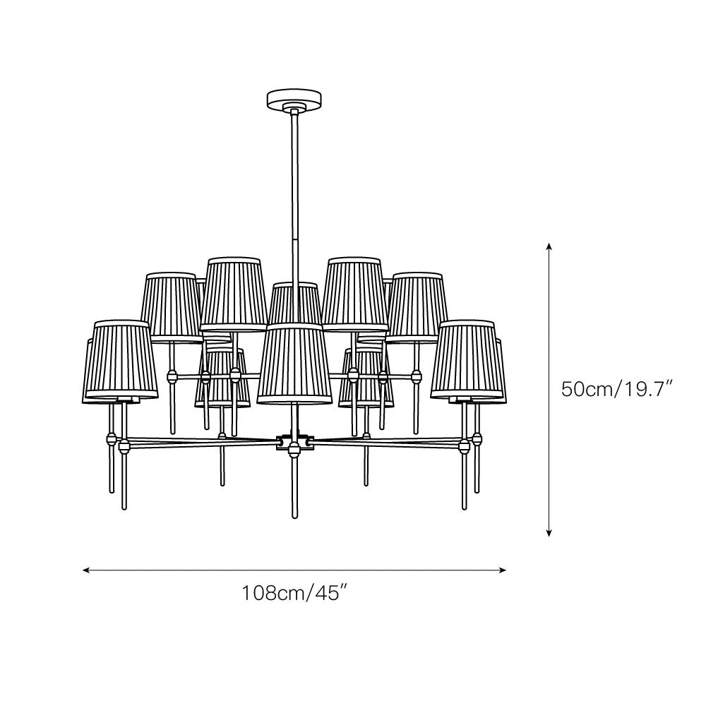 Erthaos Premium Elegance Fabric Chandelier - Letslighting