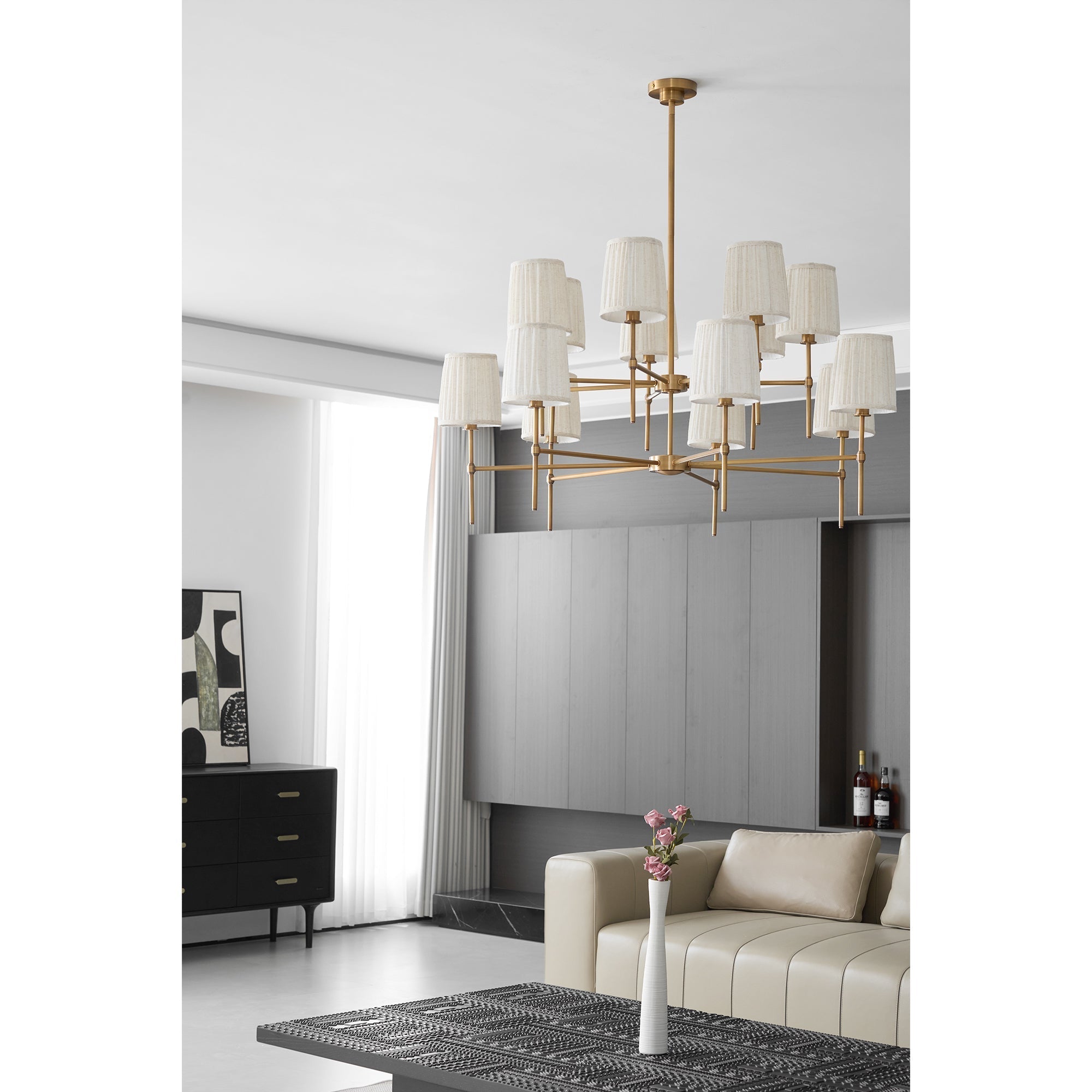 Erthaos Premium Elegance Fabric Chandelier - Letslighting
