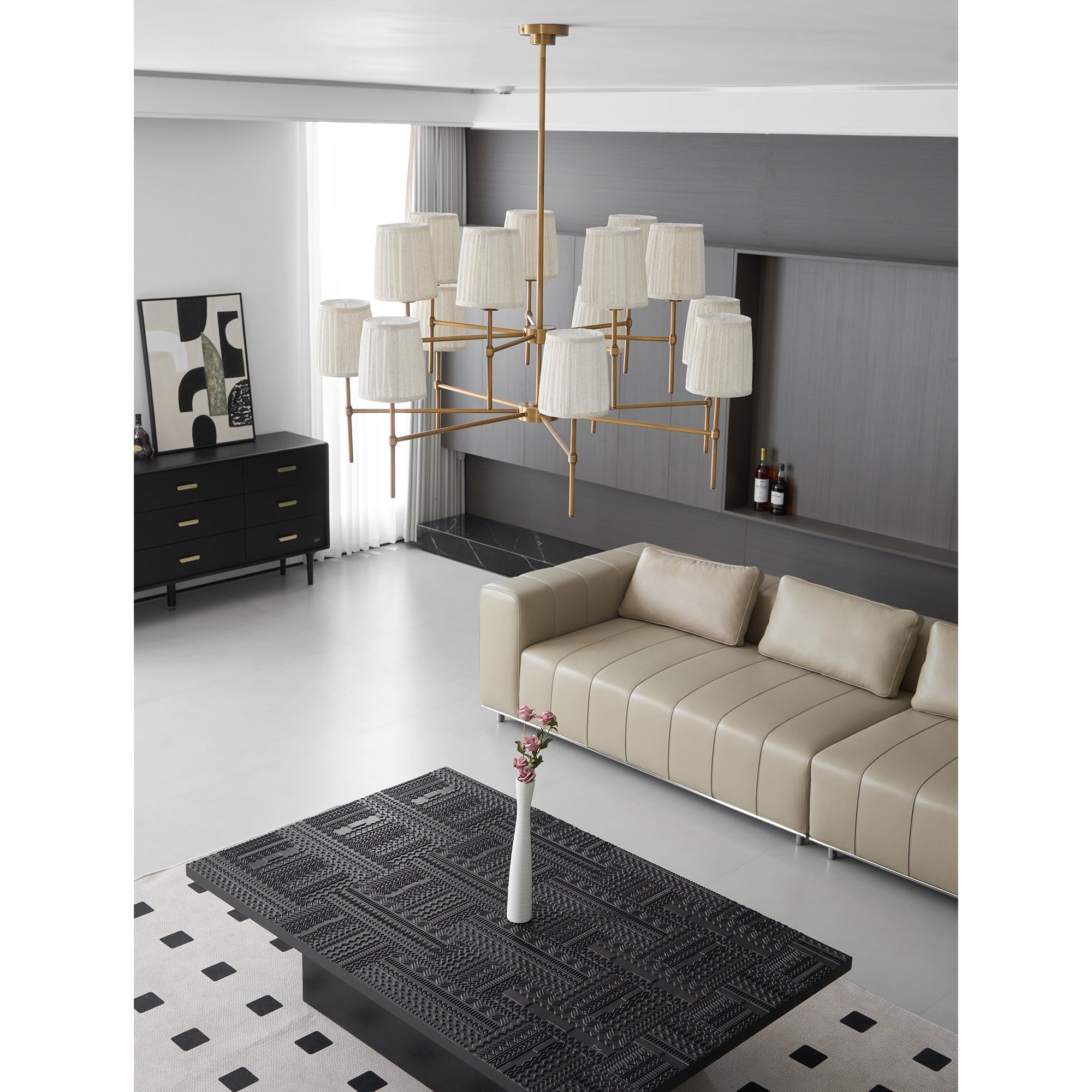 Erthaos Premium Elegance Fabric Chandelier - Letslighting