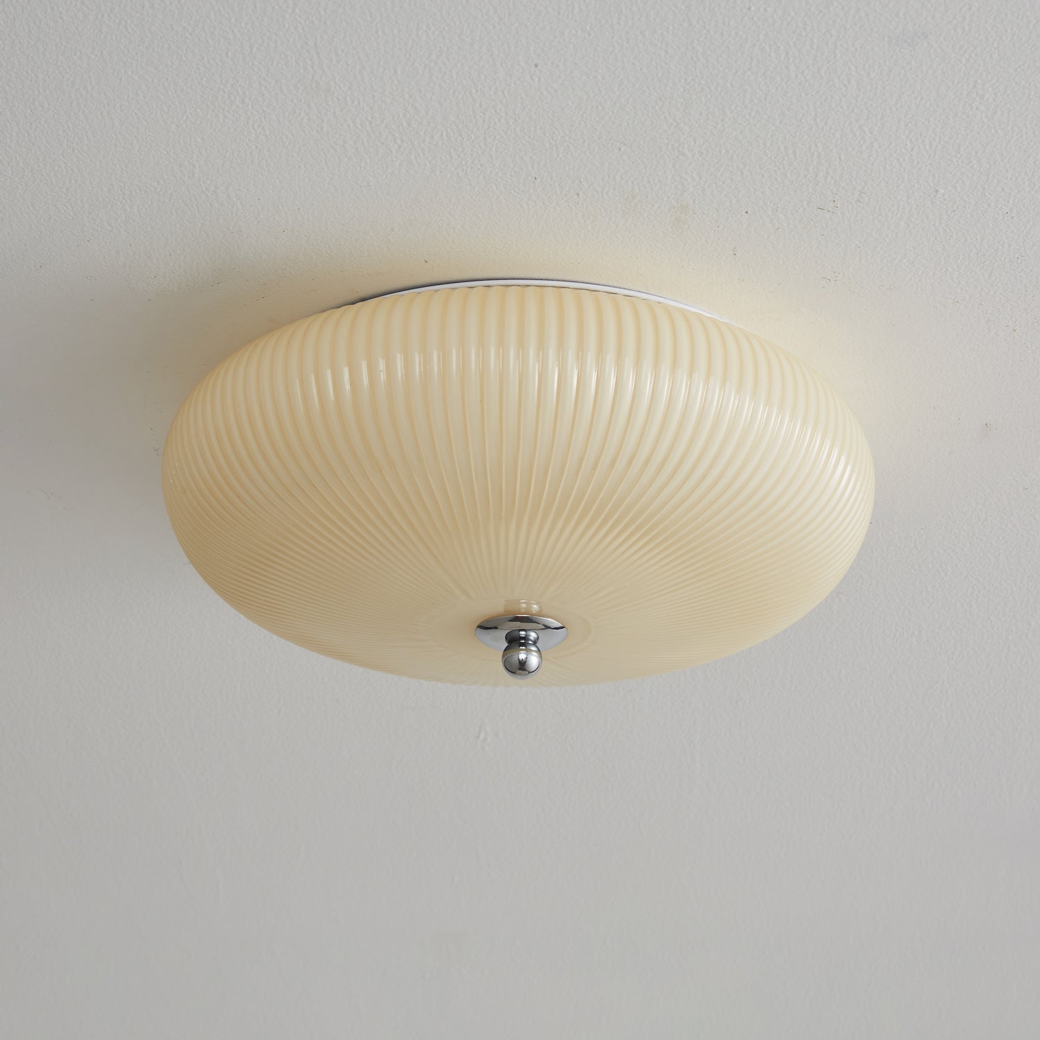 Vatalel Nordic Art Ivory Ripple Glass Ceiling Light - Letslighting