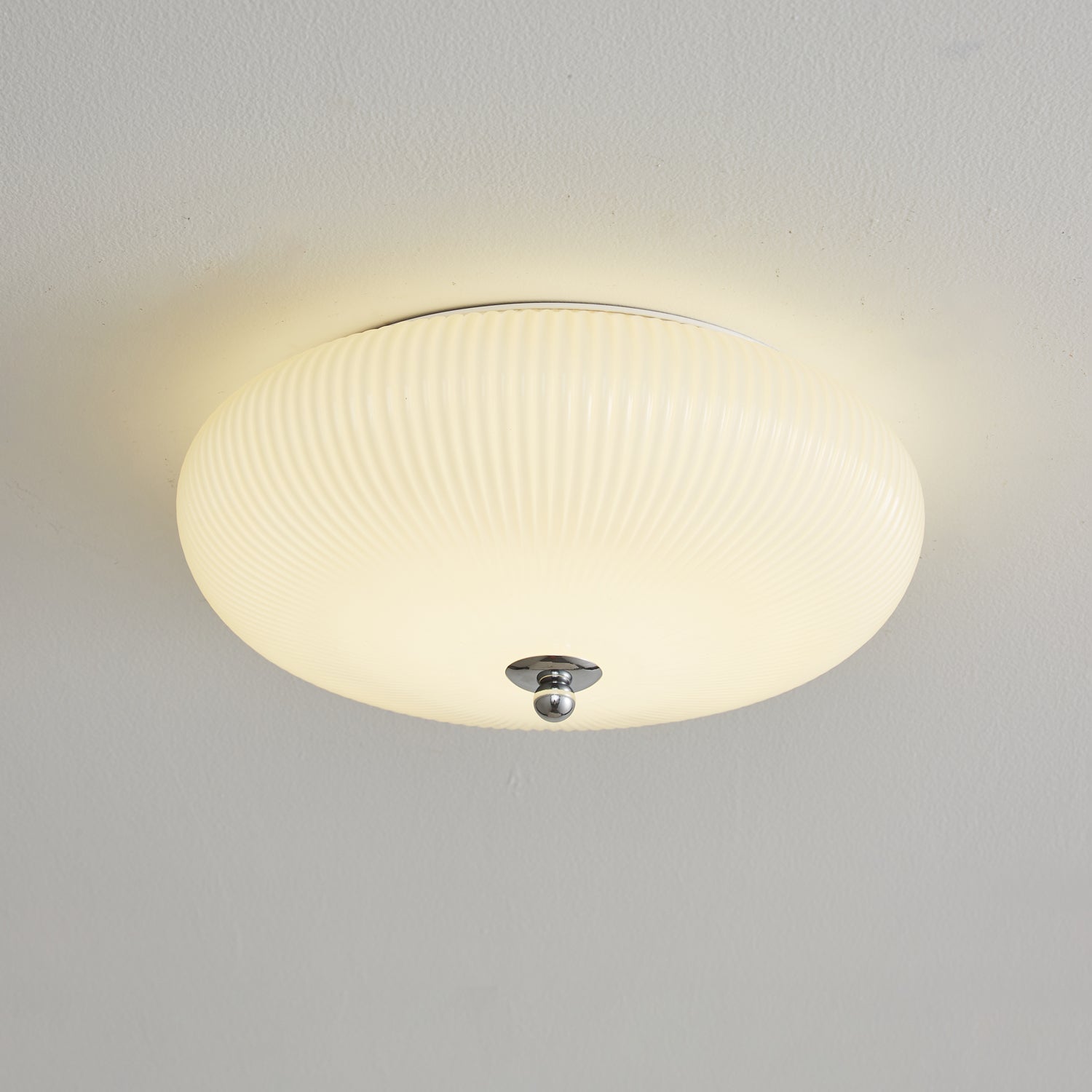 Vatalel Nordic Art Ivory Ripple Glass Ceiling Light - Letslighting