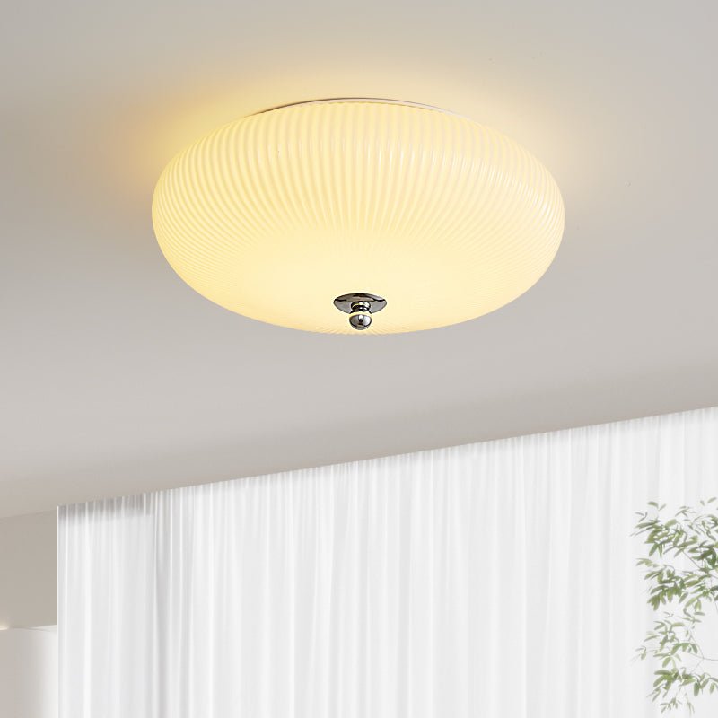 Vatalel Nordic Art Ivory Ripple Glass Ceiling Light - Letslighting