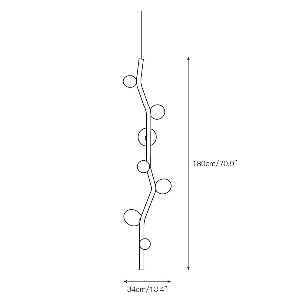 Isolora Modern Minimalist Vertical Glass Pendant Lamp - Letslighting