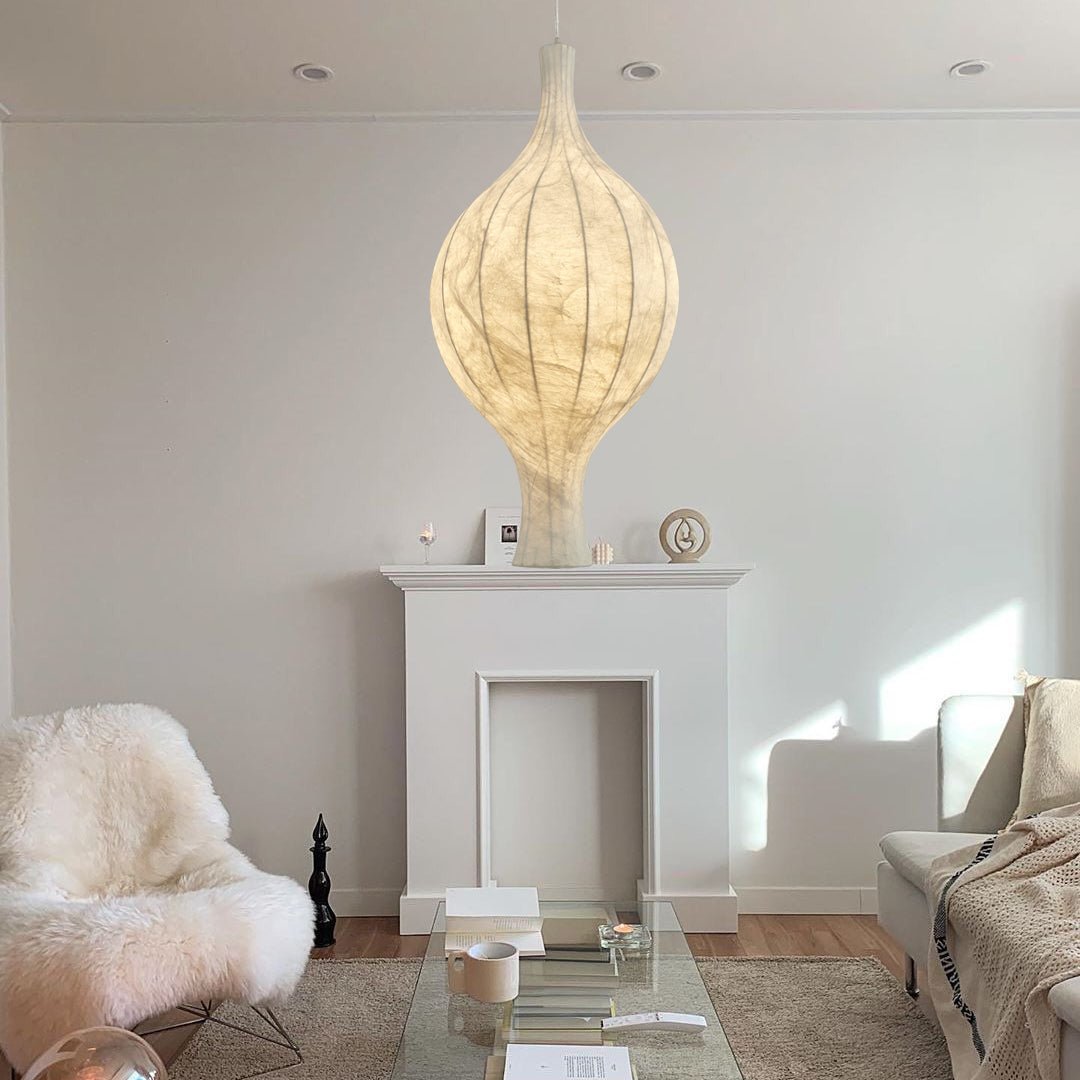 Orvelion Organic Mulberry Silk Pendant Light - Letslighting