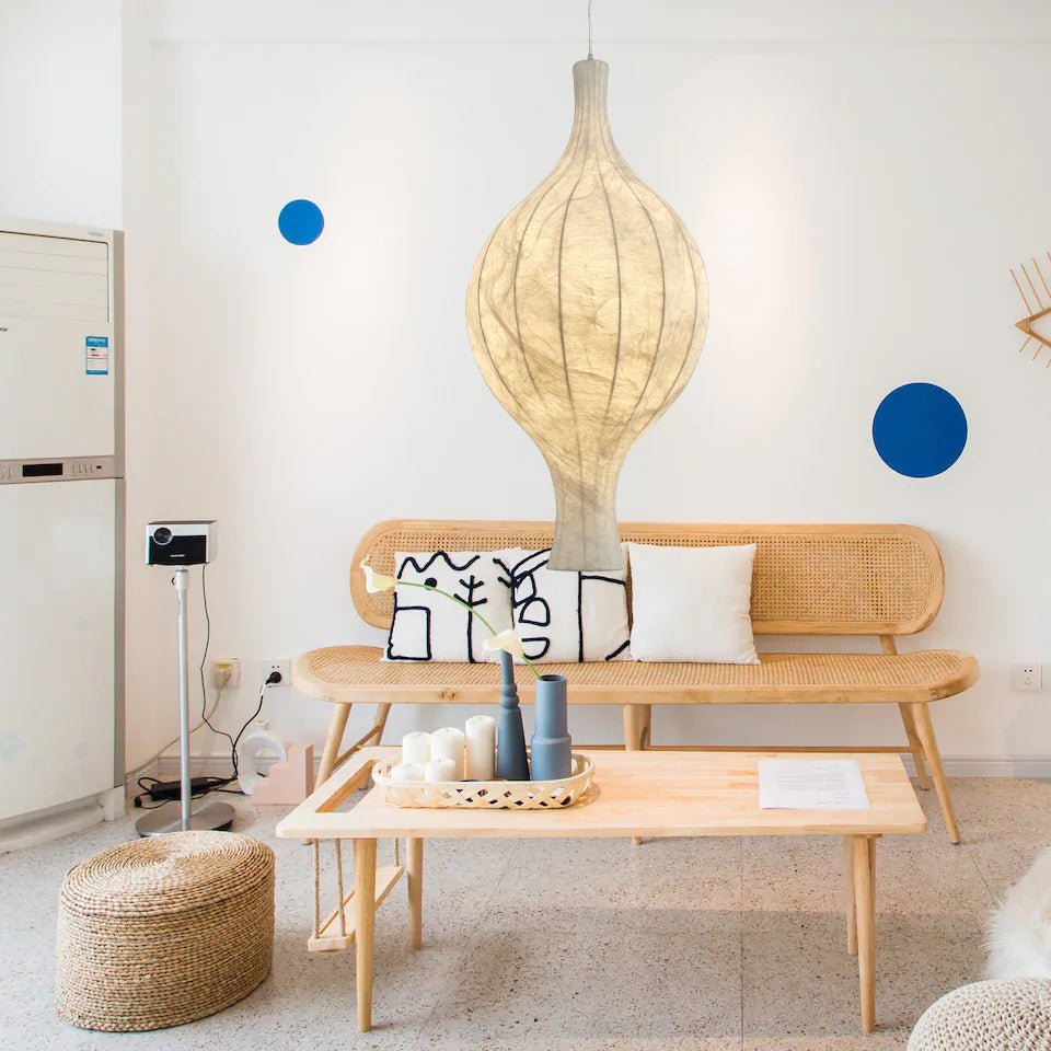 Orvelion Organic Mulberry Silk Pendant Light - Letslighting