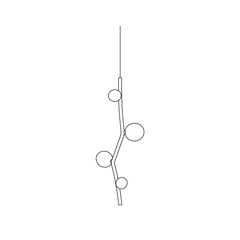 Isolora Modern Minimalist Vertical Glass Pendant Lamp - Letslighting