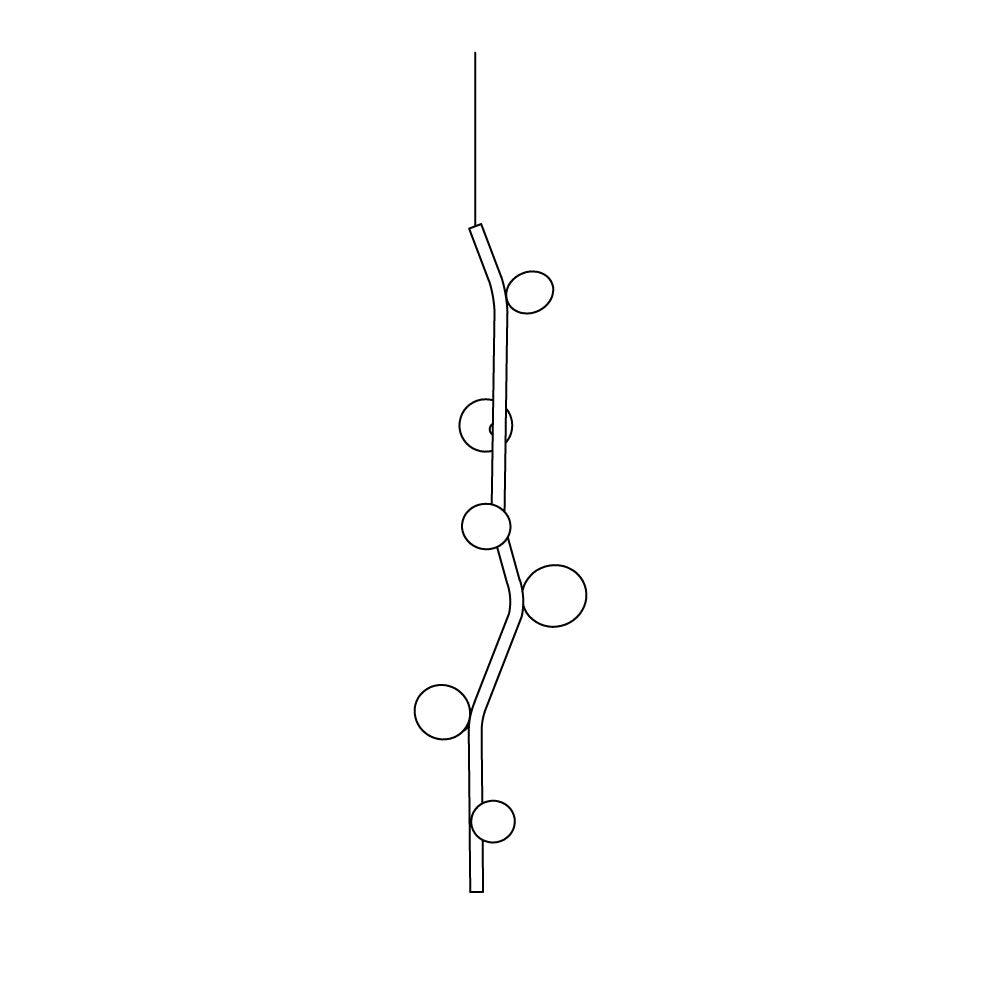 Isolora Modern Minimalist Vertical Glass Pendant Lamp - Letslighting