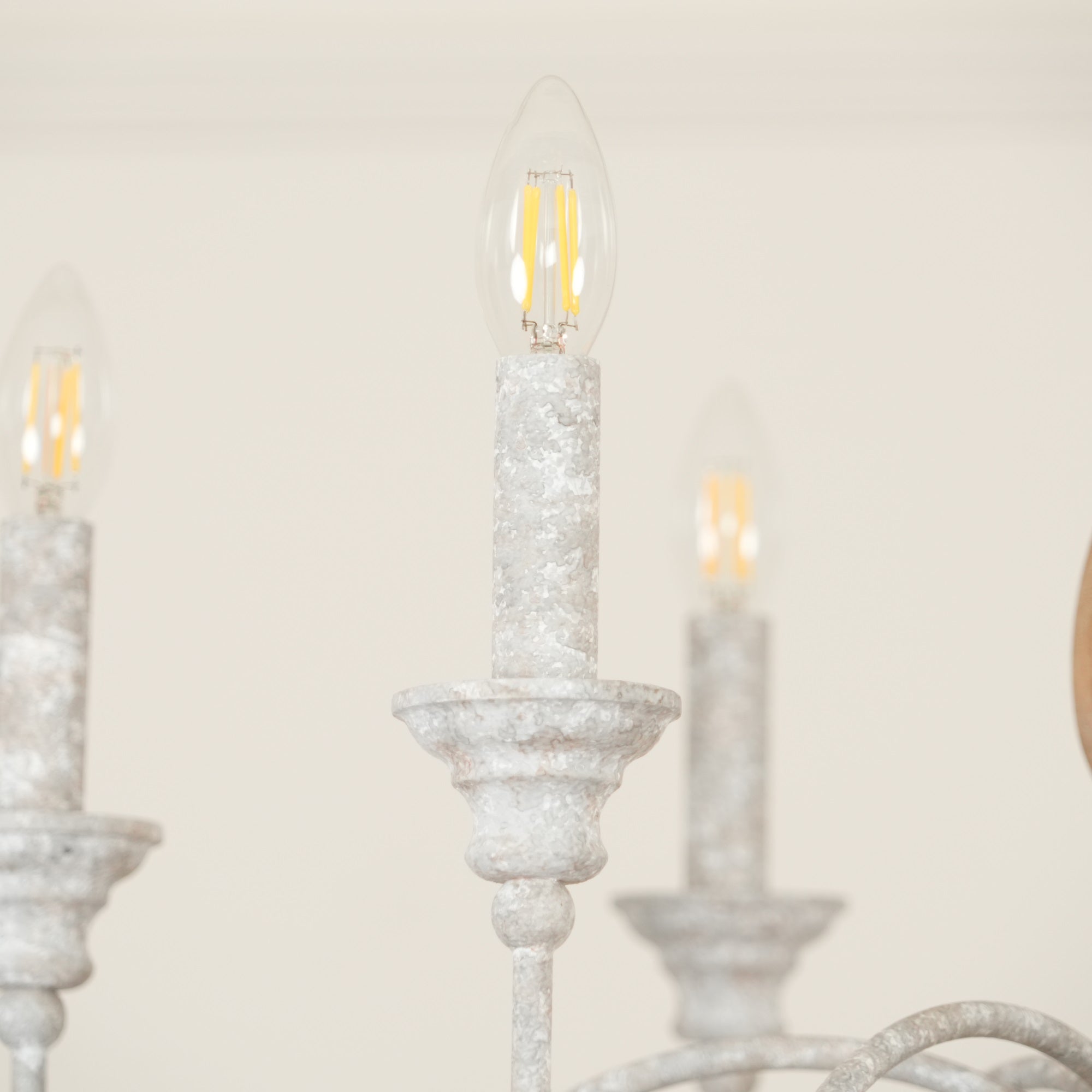 Eurloryra Vintage Candle Hand-carved Wood Chandelier - Letslighting