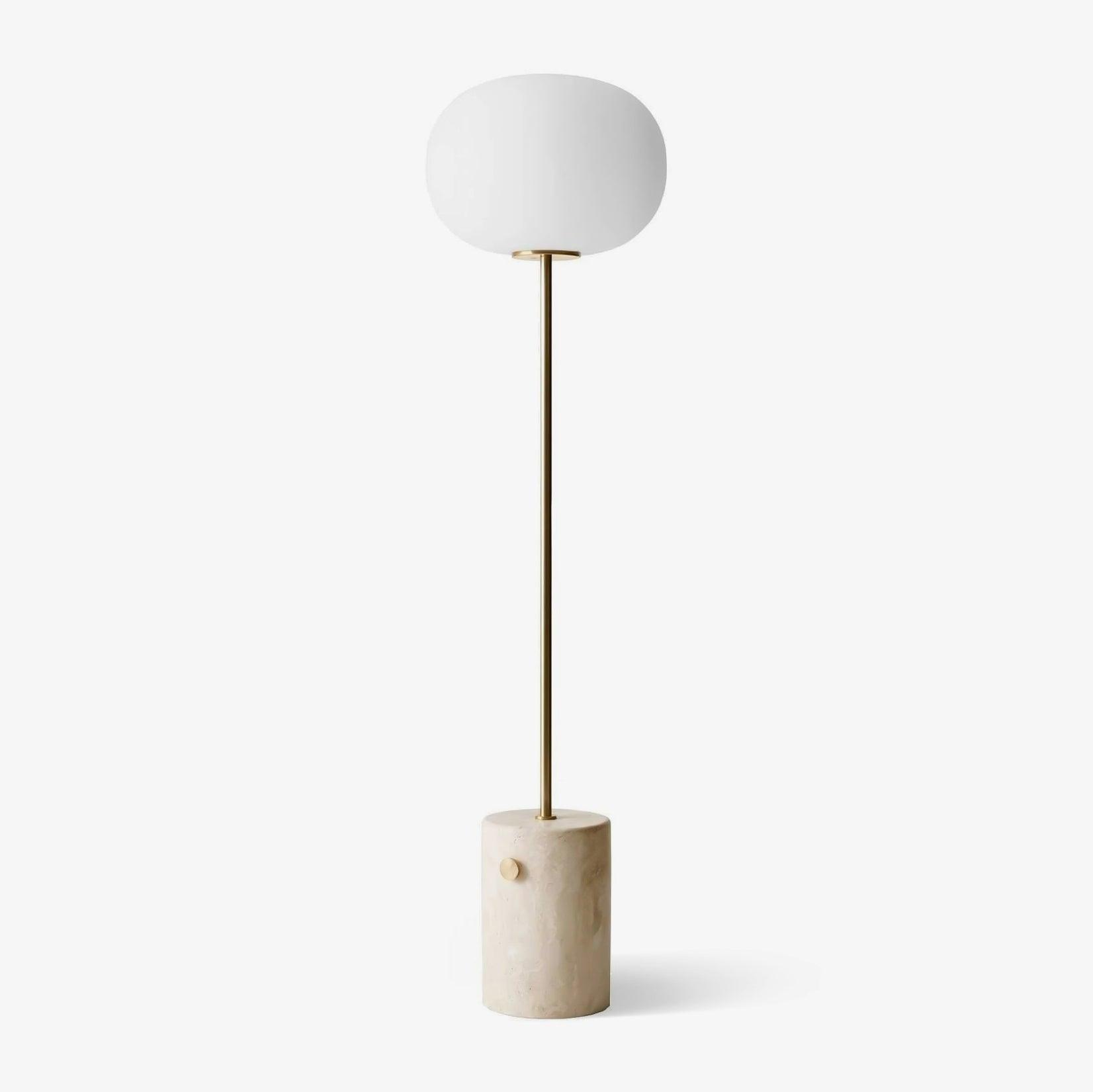 Iloryra Column-Base Travertine Floor Lamp - Letslighting