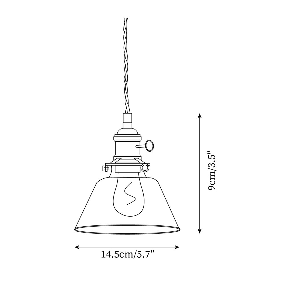 Glint Clear Glass Pendant Light