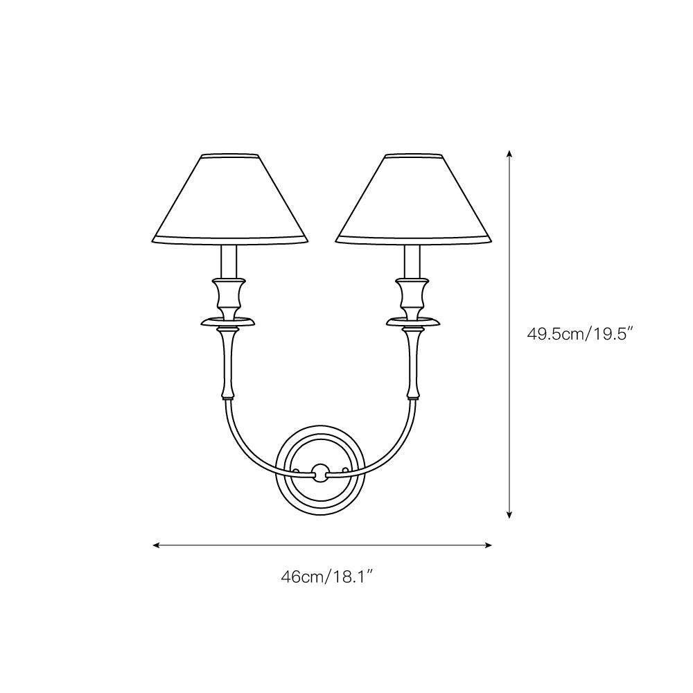 Vedoror Vintage Industrial Brass Fabric Wall Lamp - Letslighting