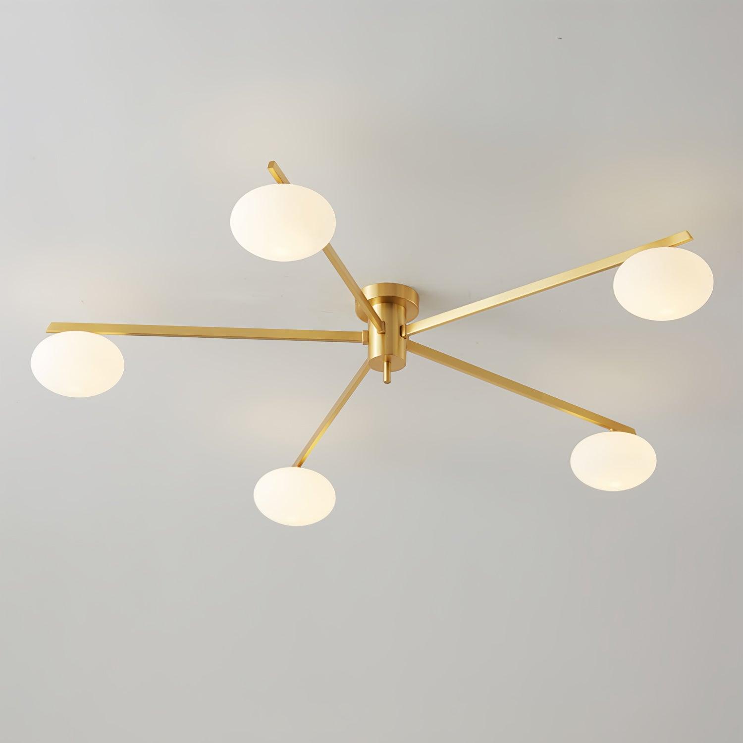 Valentina Modern Glass Black Ceiling Light - Letslighting