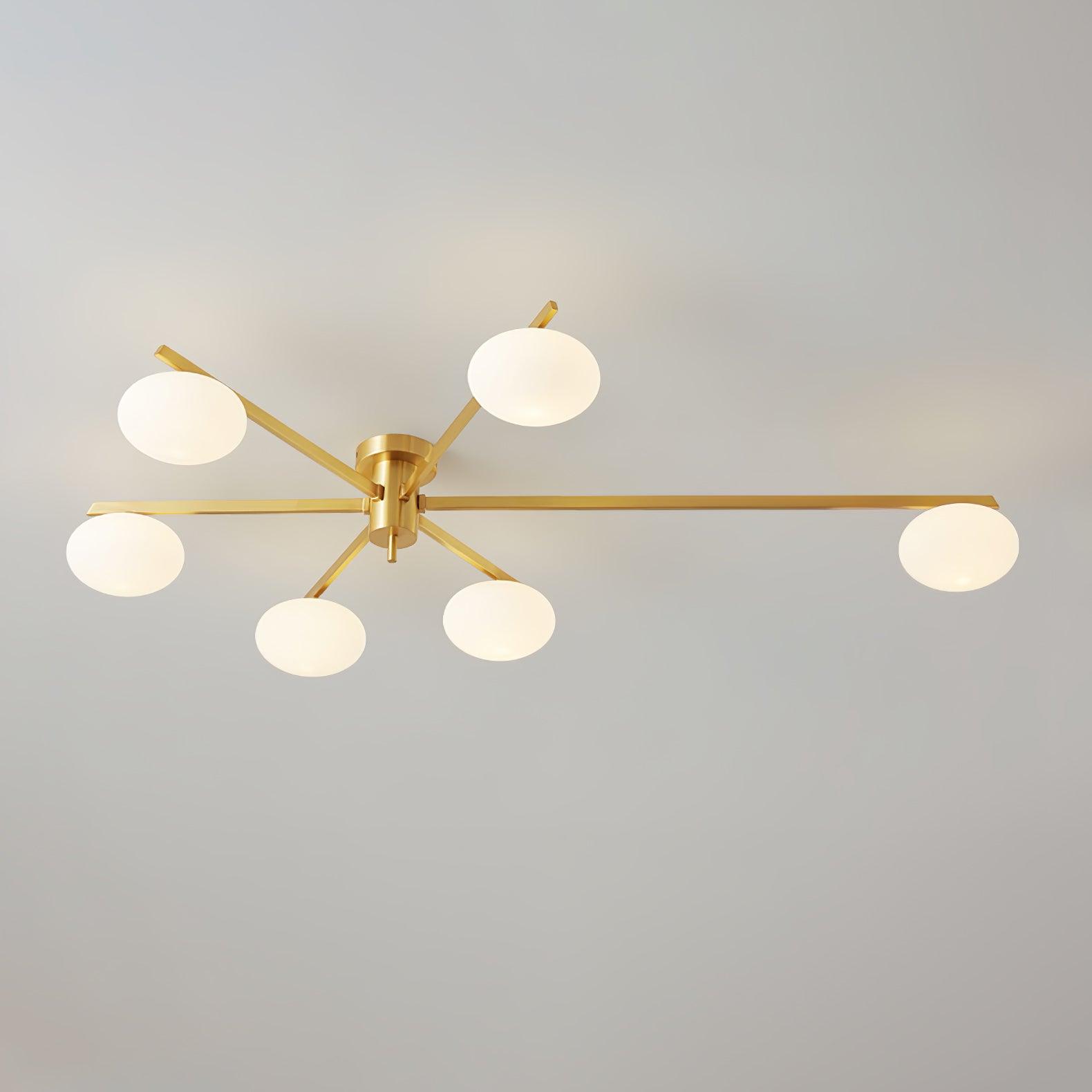 Valentina Modern Glass Black Ceiling Light - Letslighting