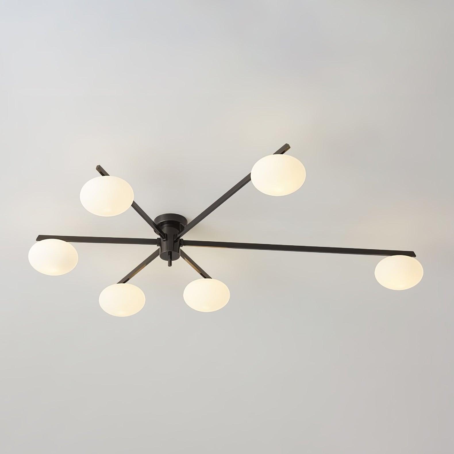 Valentina Modern Glass Black Ceiling Light - Letslighting