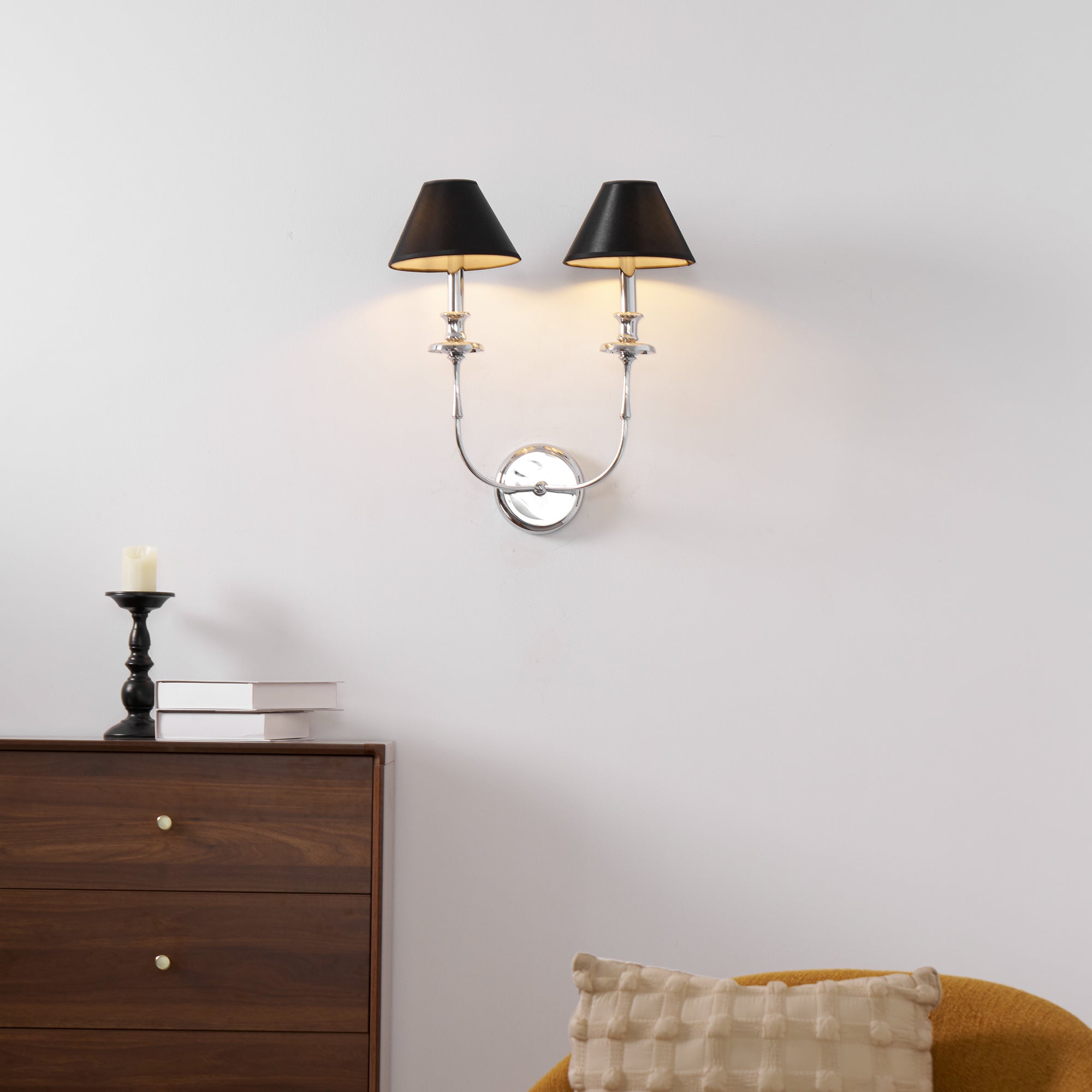 Vedoror Vintage Industrial Brass Fabric Wall Lamp - Letslighting