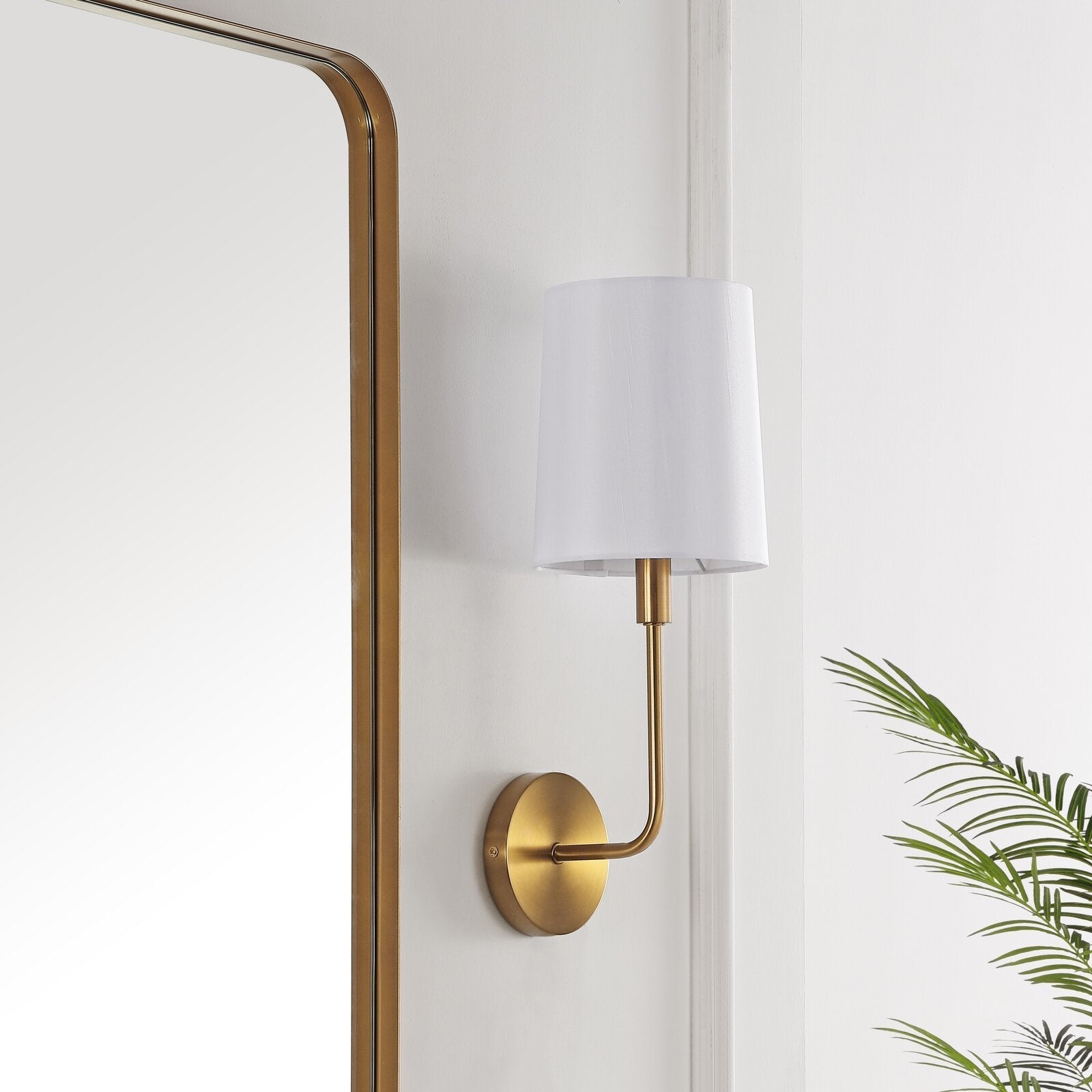 Orvynia Modern Minimalist Brass Fabric Wall Lamp - Letslighting