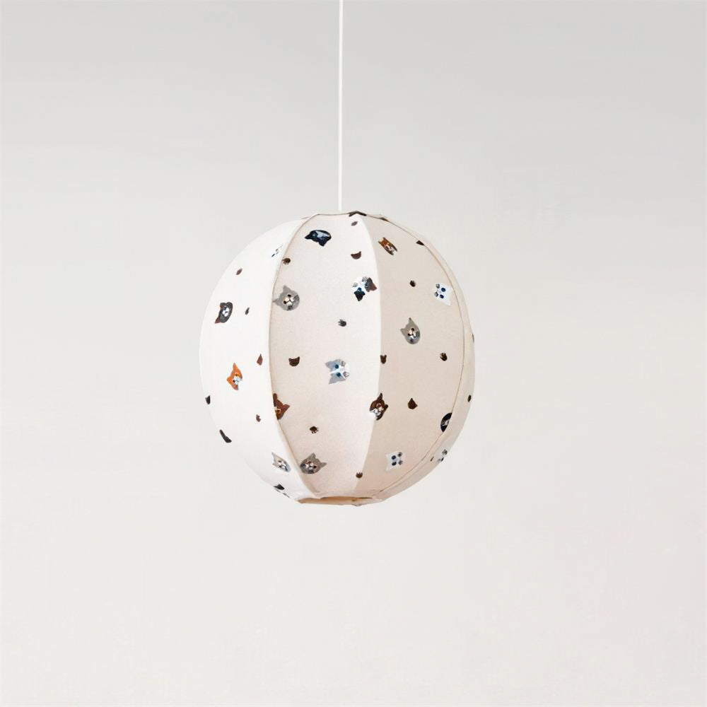 Jayne Pendant Lamp Fabric Cat Pattern Whimsical - Letslighting