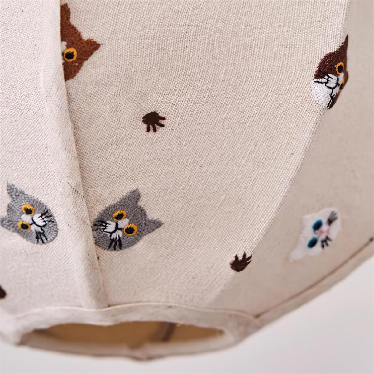 Jayne Pendant Lamp Fabric Cat Pattern Whimsical - Letslighting