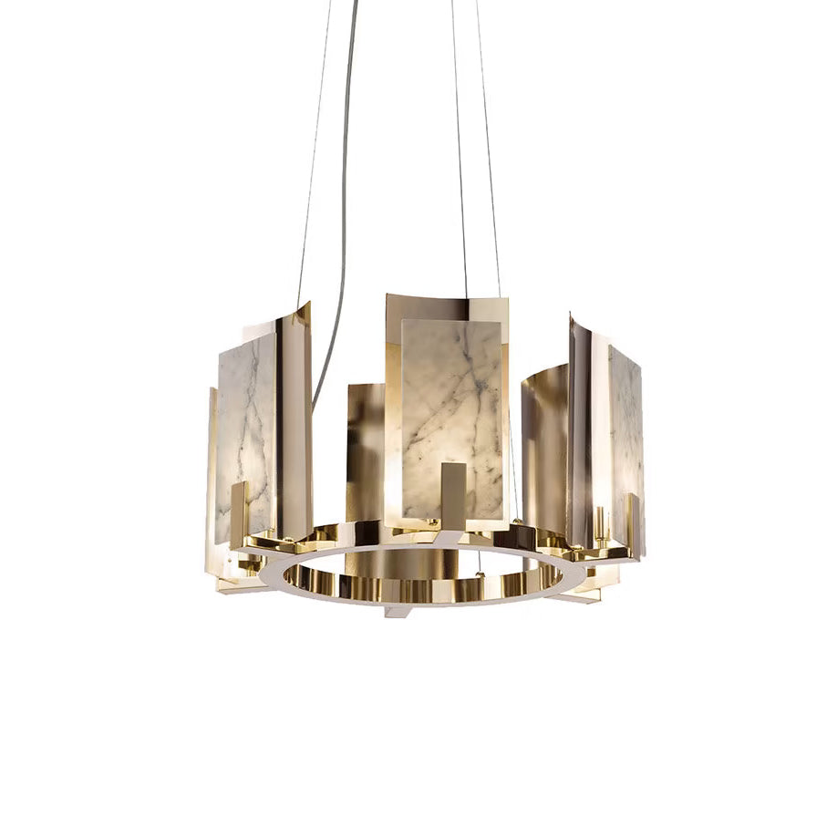 Nyraeila Postmodern Luxury Alabaster Round Chandelier - Letslighting