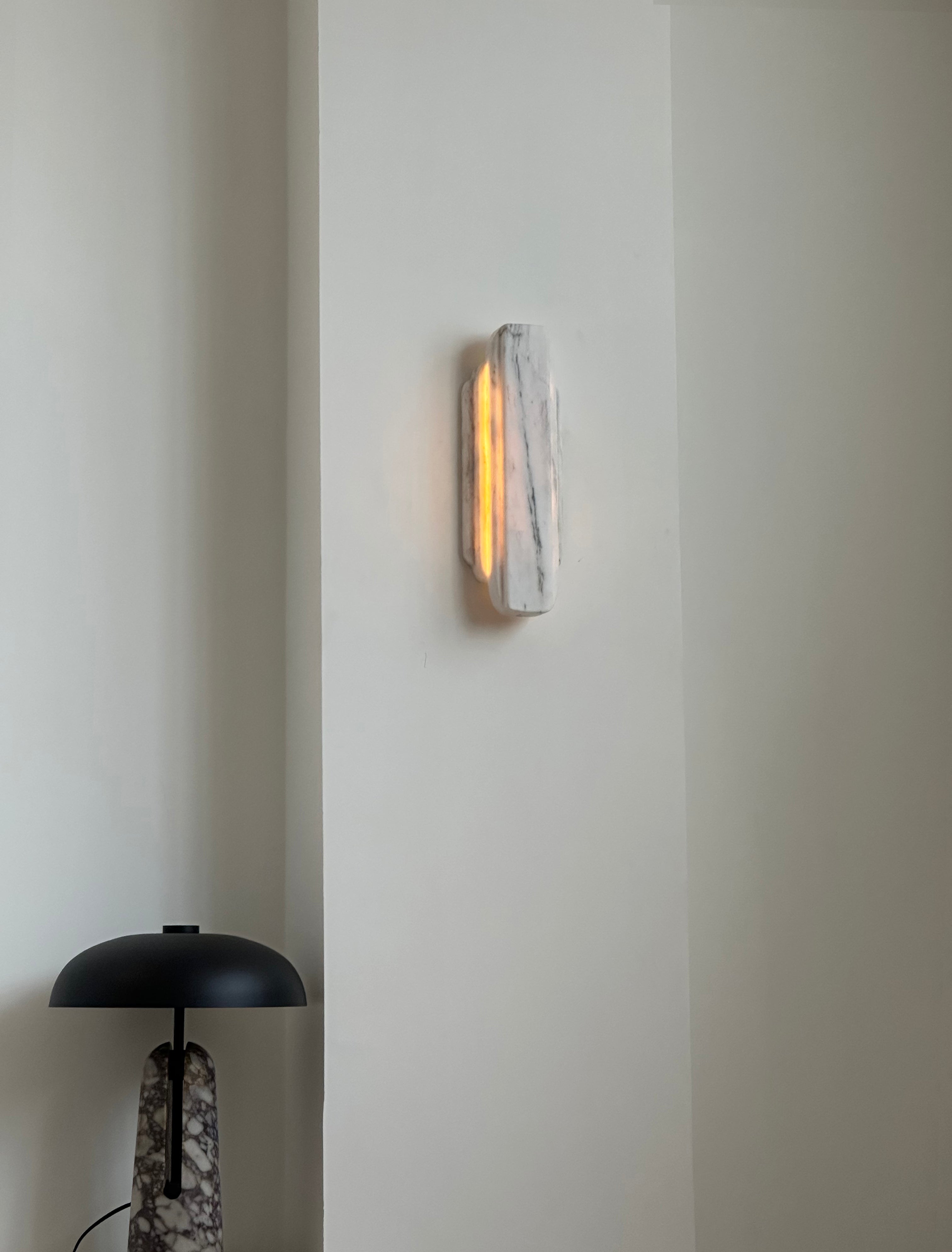 Eurcara Modern Minimalist Natural Marble Wall Lamp - Letslighting