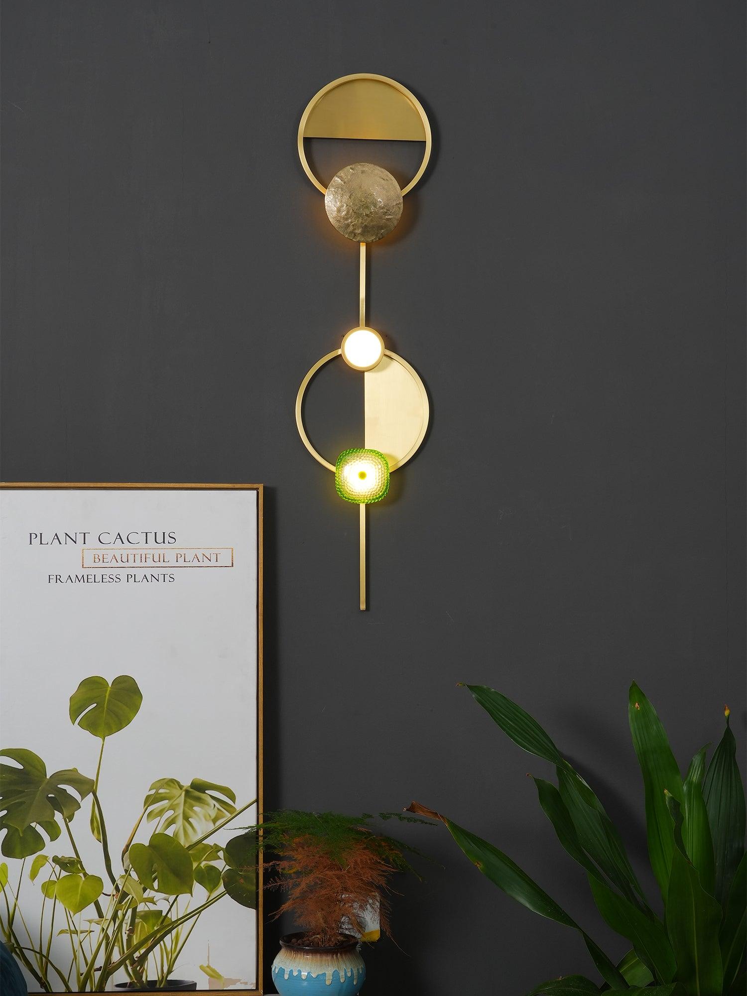 Orbiten Brass & Glass Modern Wall Lamp - Letslighting