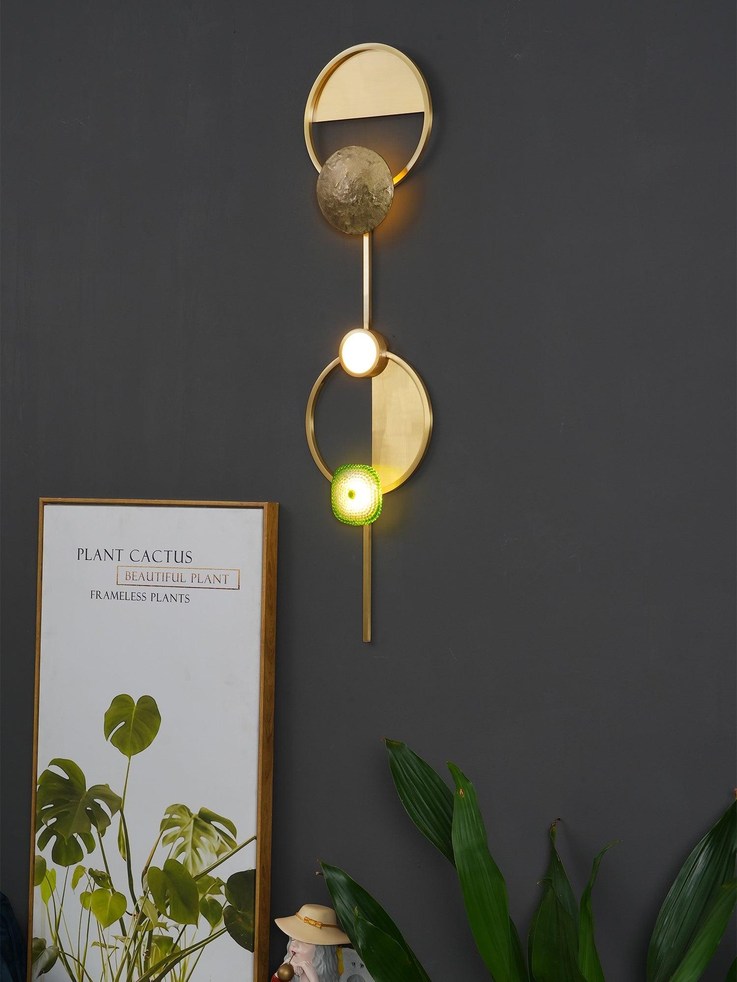 Orbiten Brass & Glass Modern Wall Lamp - Letslighting