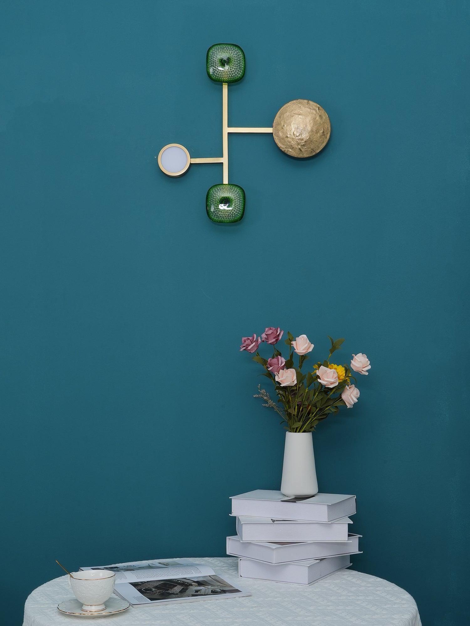 Orbiten Brass & Glass Modern Wall Lamp - Letslighting