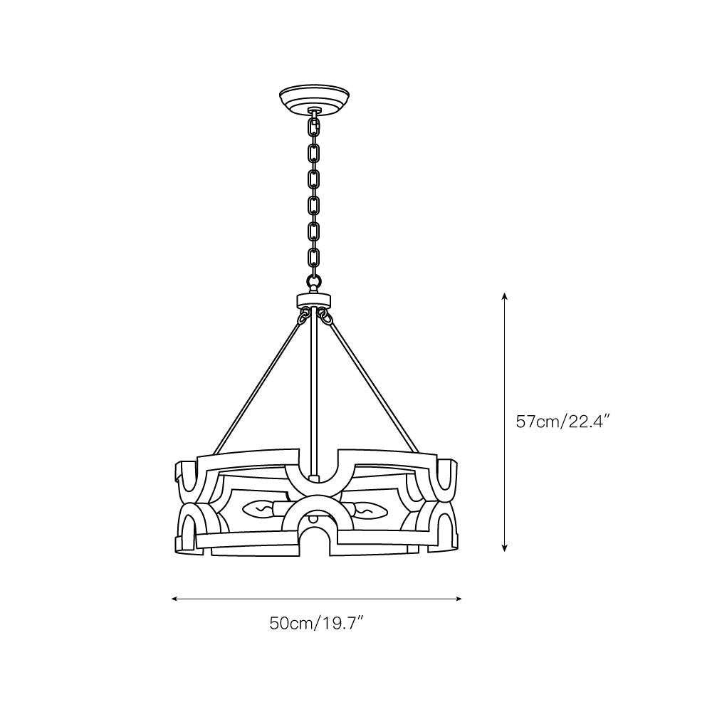 Evelan Individual Creativity Hand-carved Wood Chandelier - Letslighting