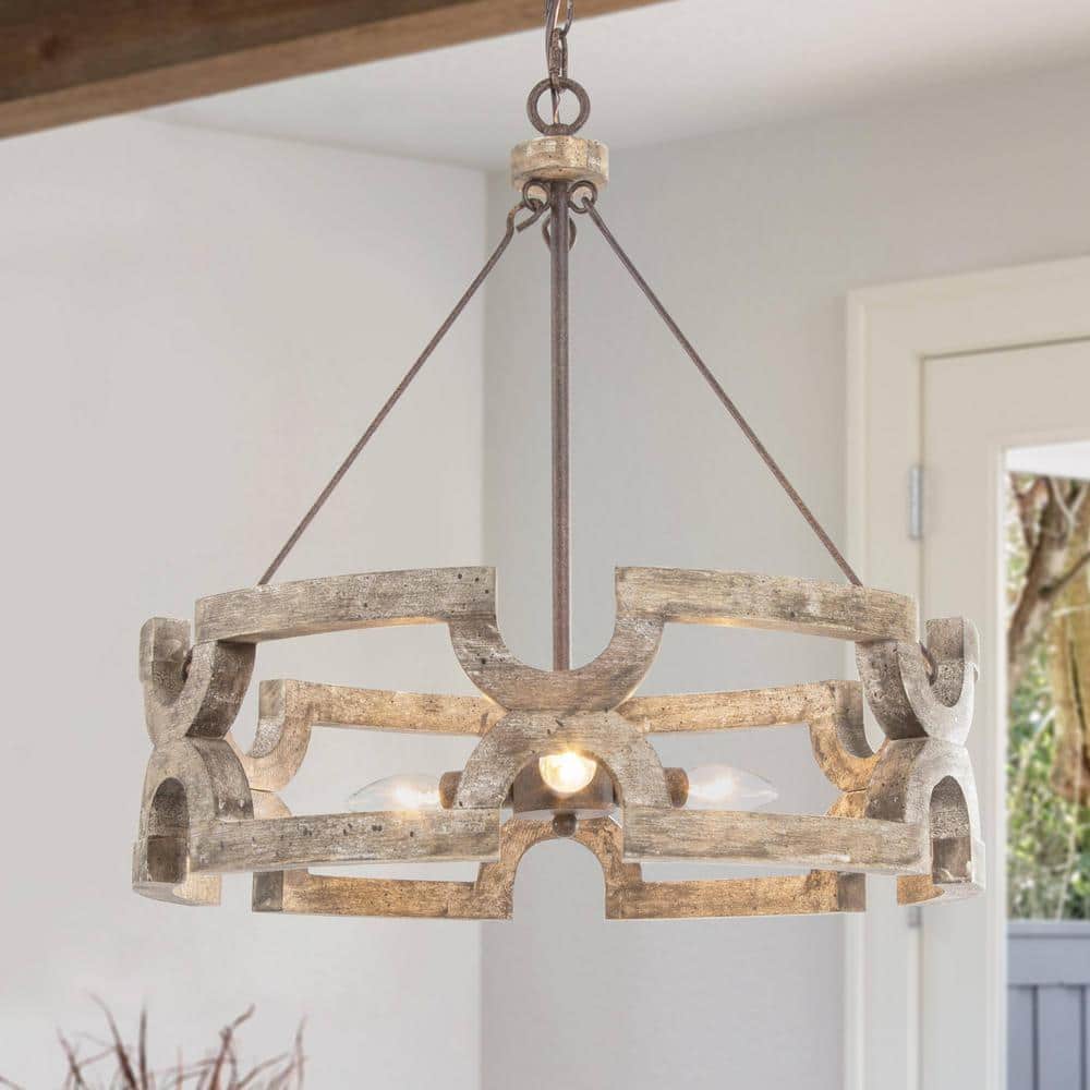 Evelan Individual Creativity Hand-carved Wood Chandelier - Letslighting