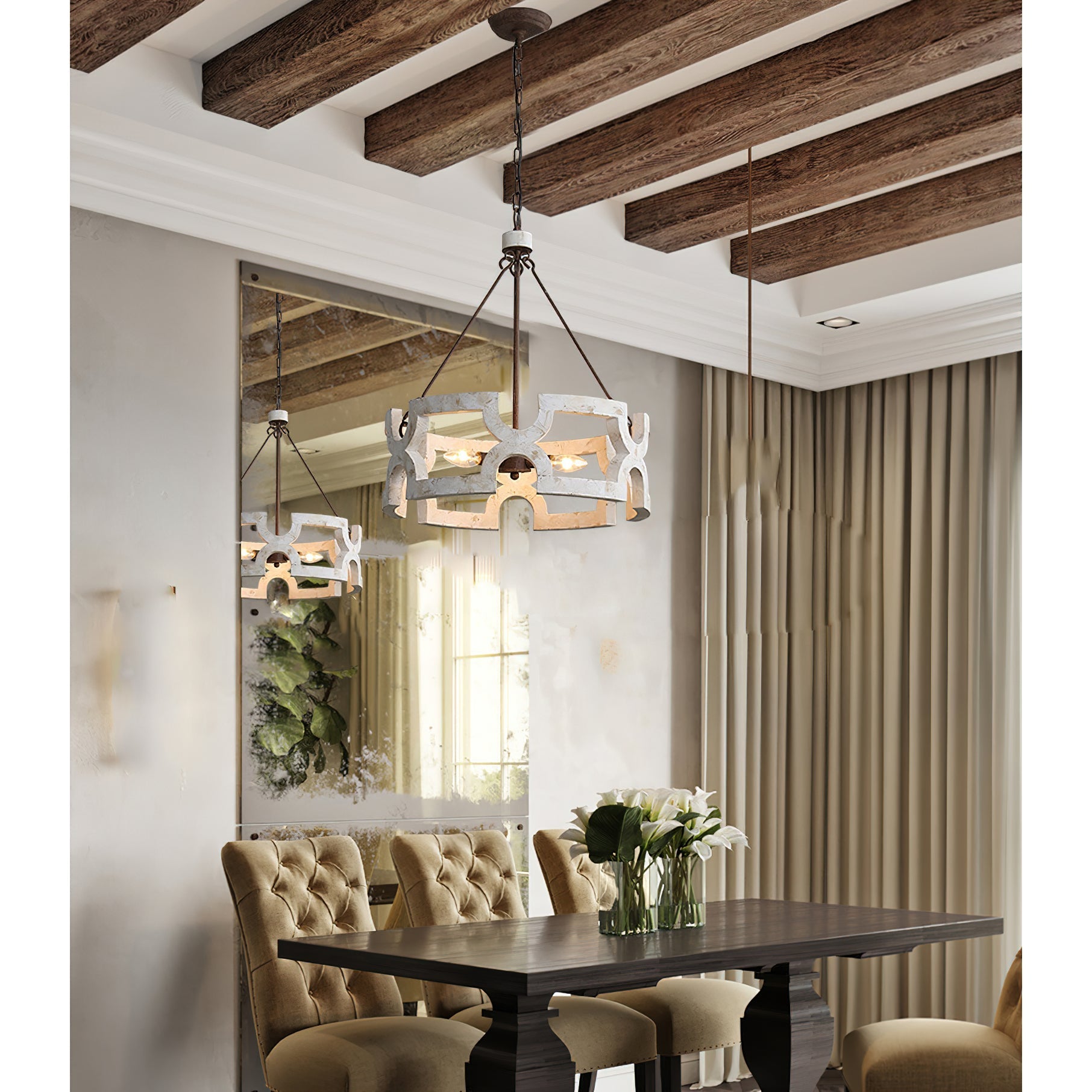 Evelan Individual Creativity Hand-carved Wood Chandelier - Letslighting
