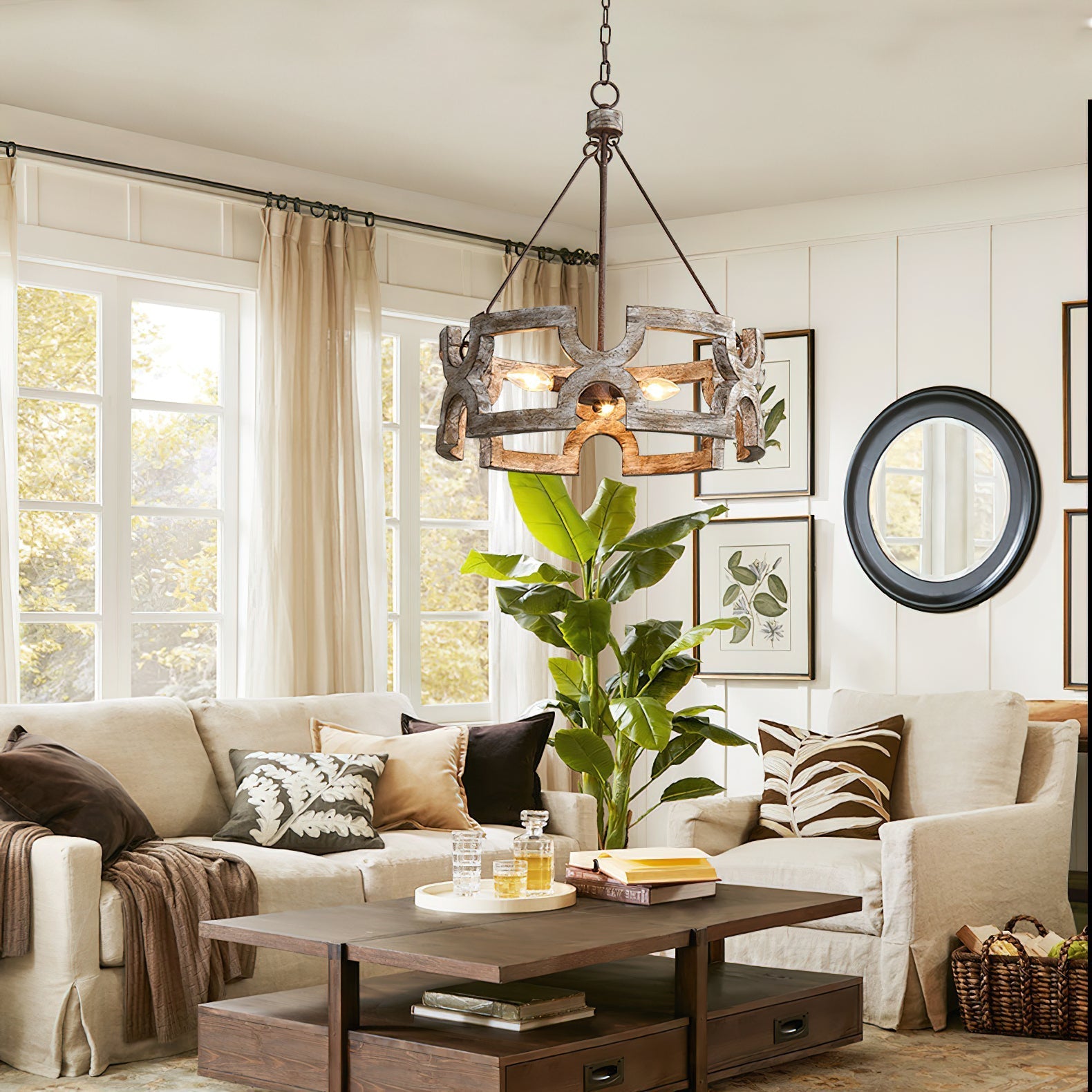 Evelan Individual Creativity Hand-carved Wood Chandelier - Letslighting