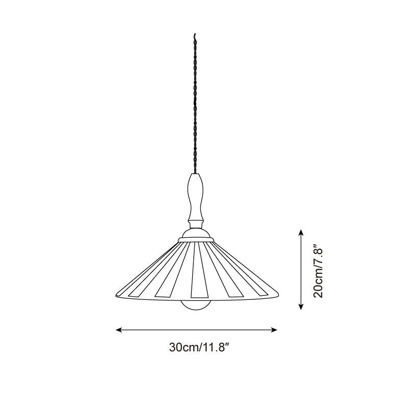 Jollycap Pendant Lamp Striped Ceramic Shade - Letslighting
