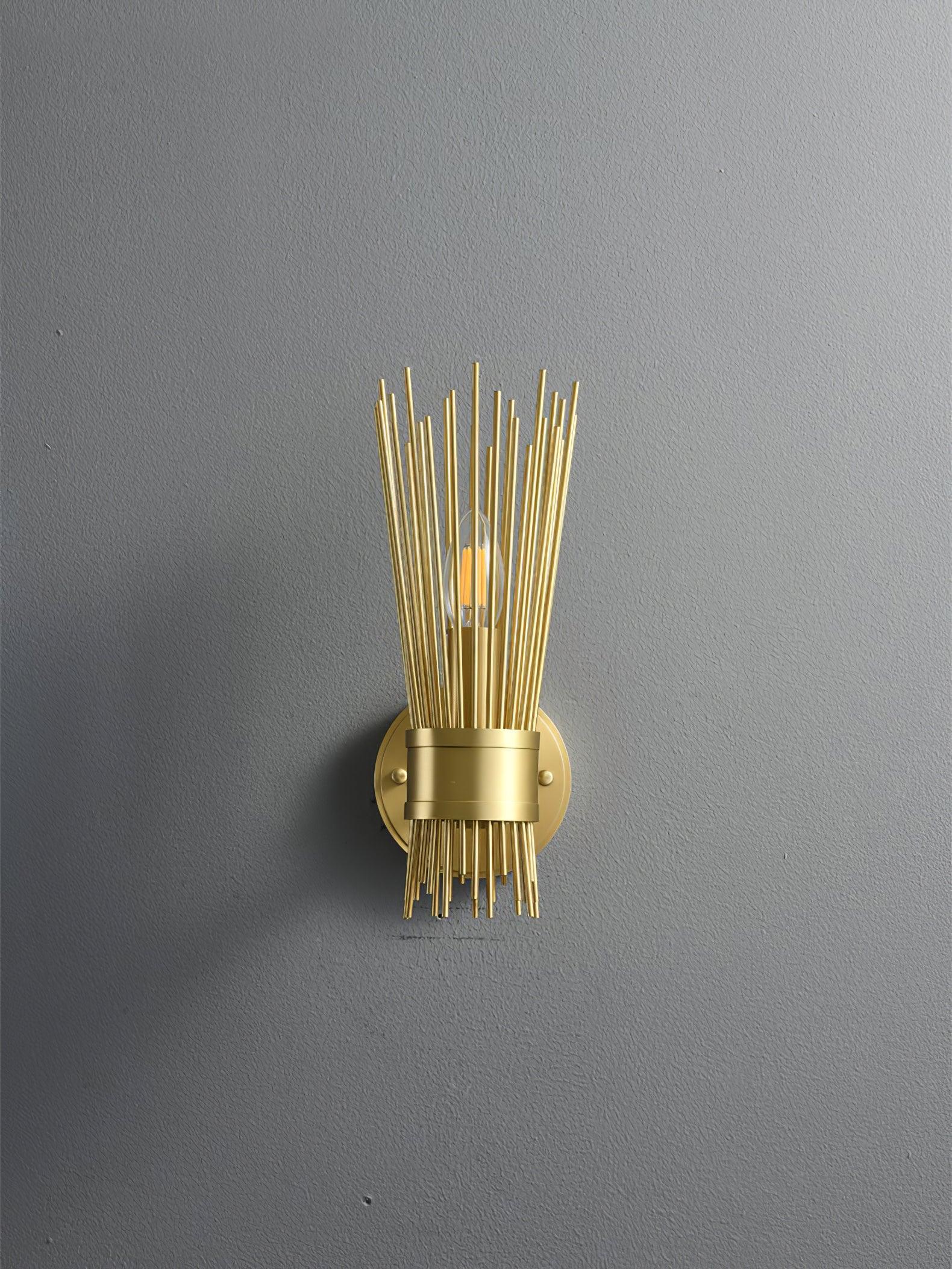 Thresher Postmodern Luxury Candle Brass Wall Light - Letslighting