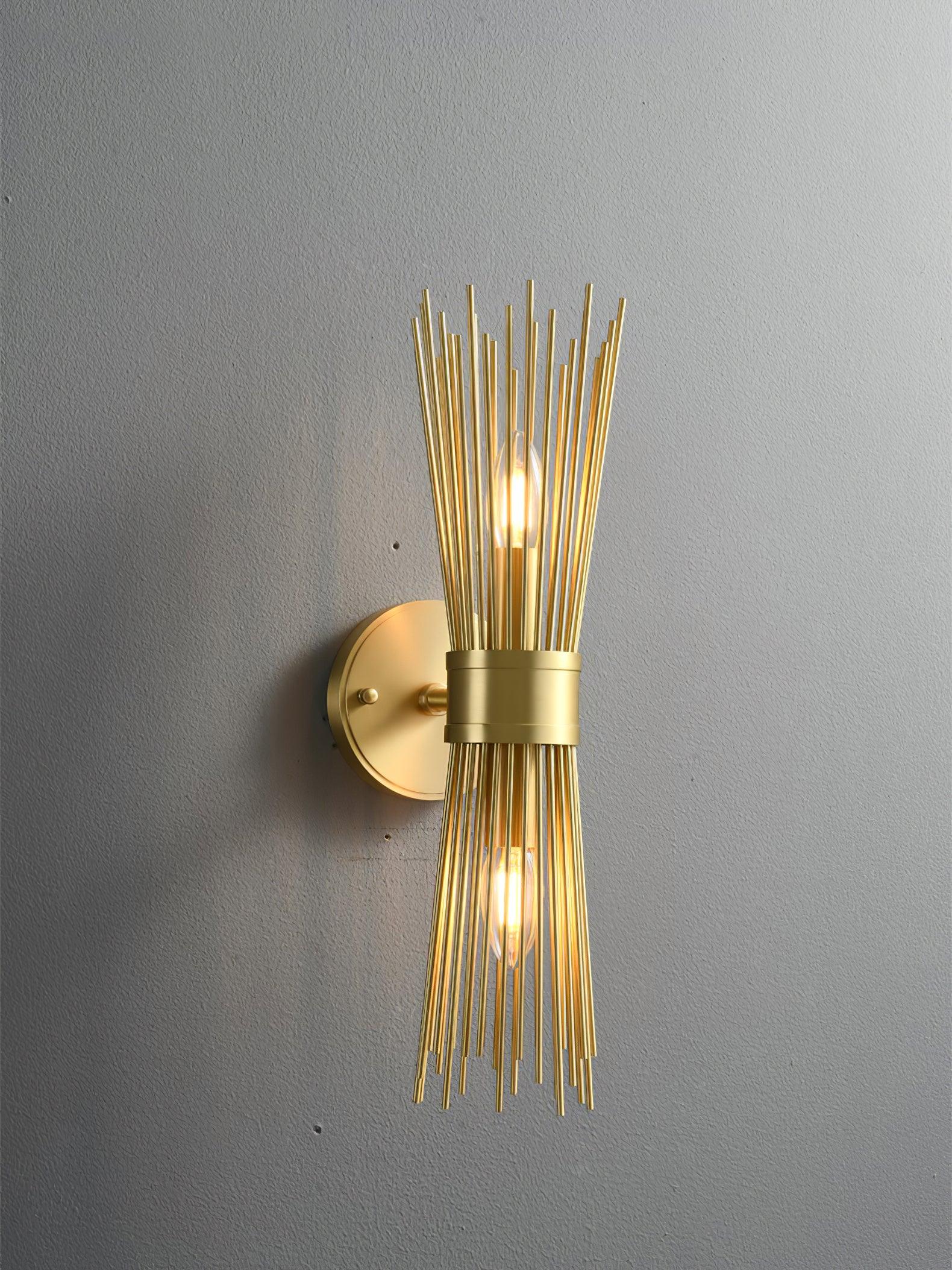 Thresher Postmodern Luxury Candle Brass Wall Light - Letslighting