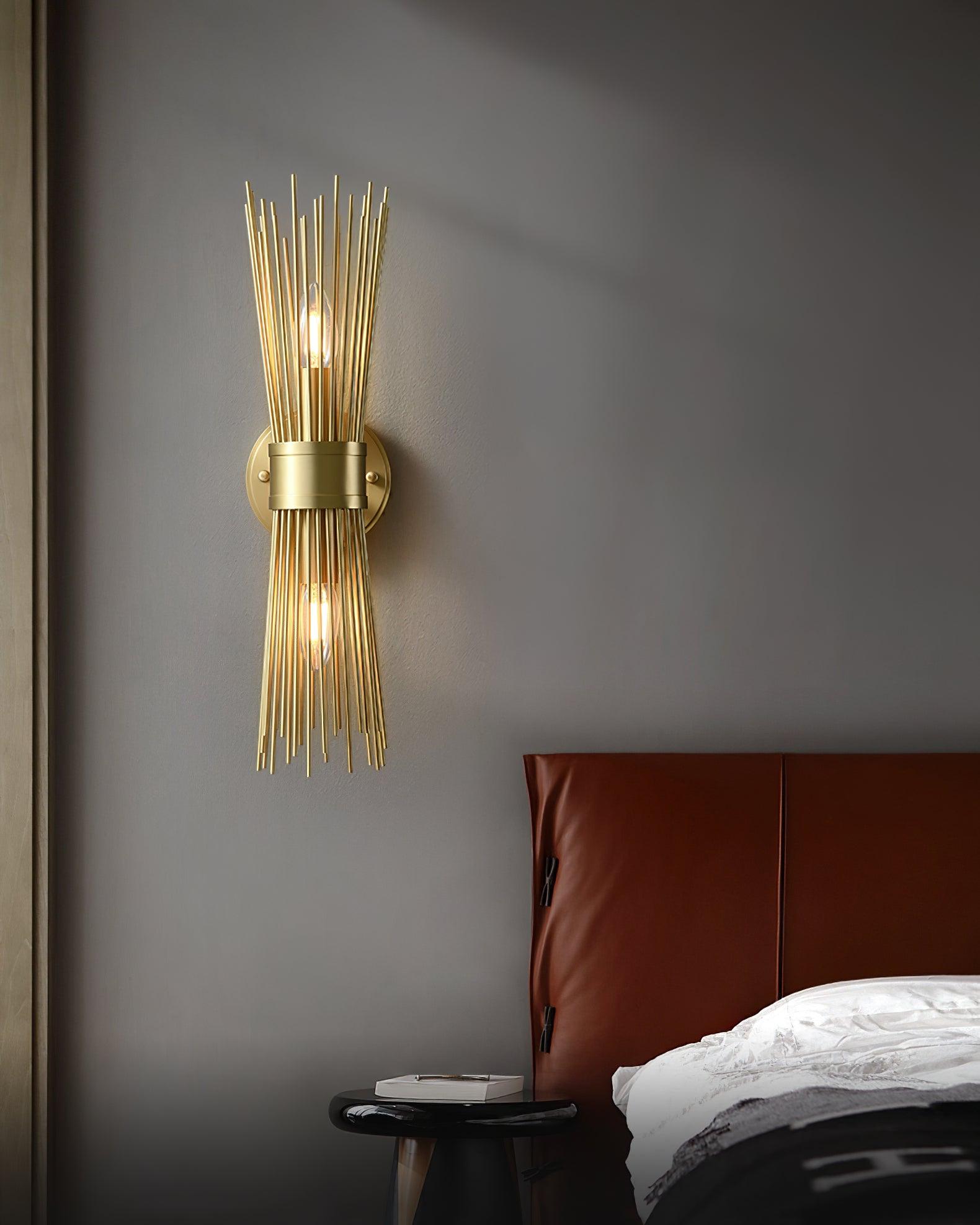 Thresher Postmodern Luxury Candle Brass Wall Light - Letslighting
