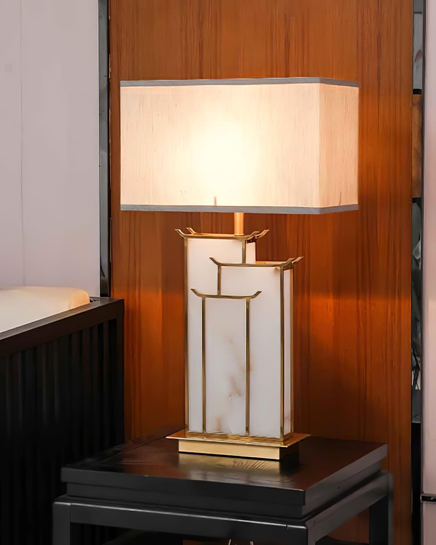 Nysilor Rectangular Glass Table Lamp - Letslighting