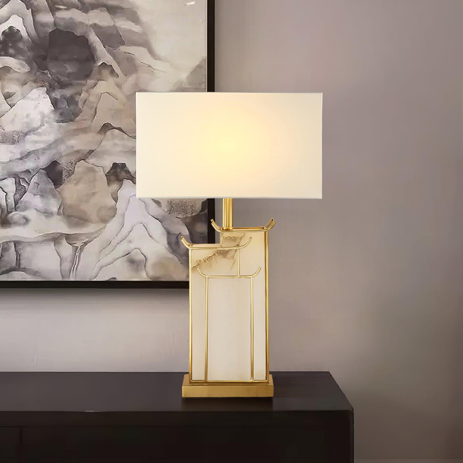 Nysilor Rectangular Glass Table Lamp - Letslighting