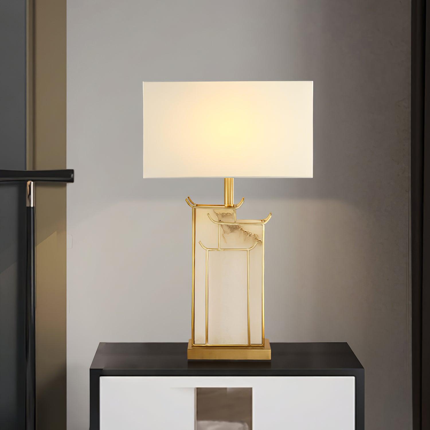 Nysilor Rectangular Glass Table Lamp - Letslighting