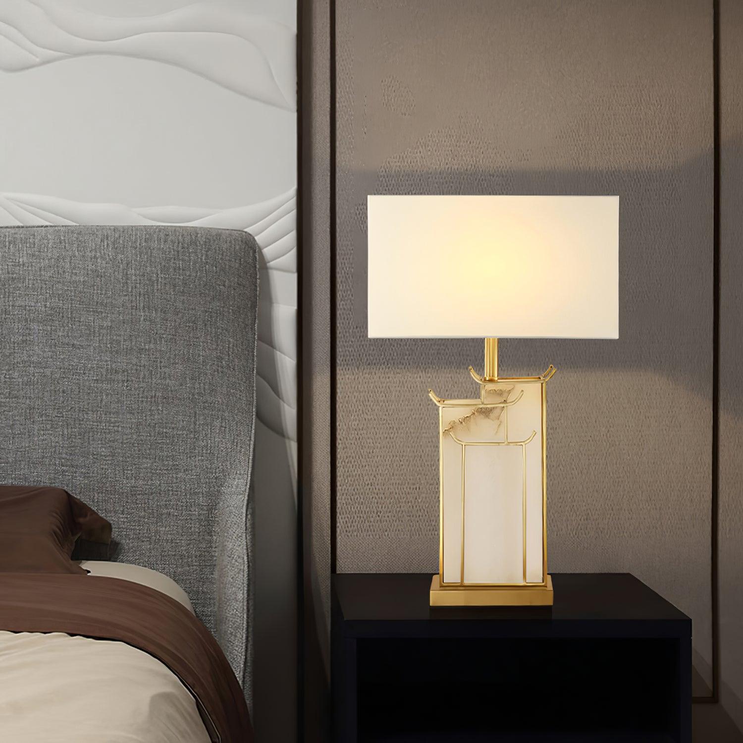 Nysilor Rectangular Glass Table Lamp - Letslighting