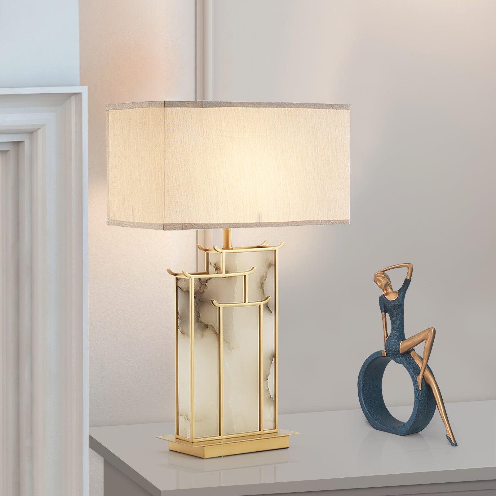 Nysilor Rectangular Glass Table Lamp - Letslighting