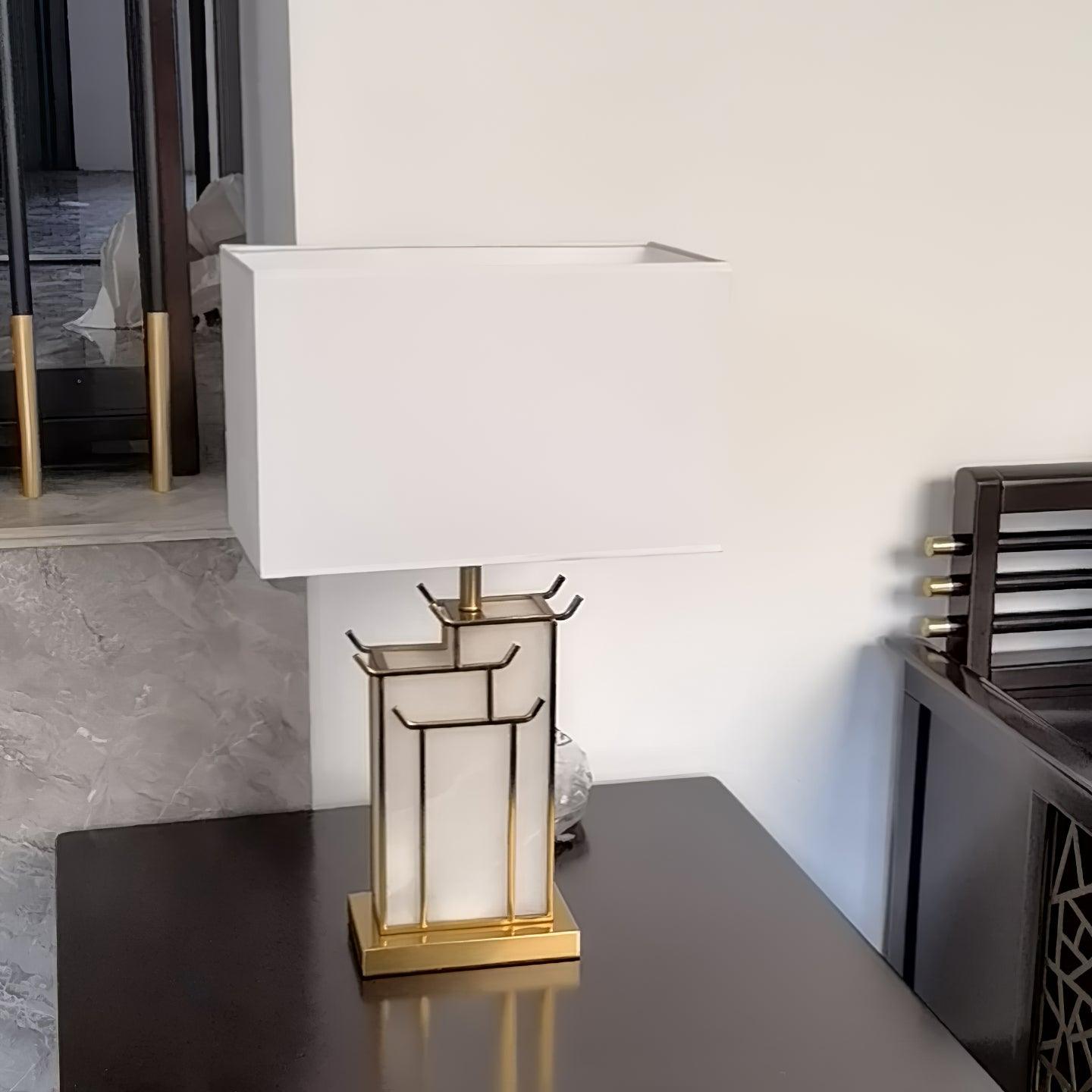 Nysilor Rectangular Glass Table Lamp - Letslighting