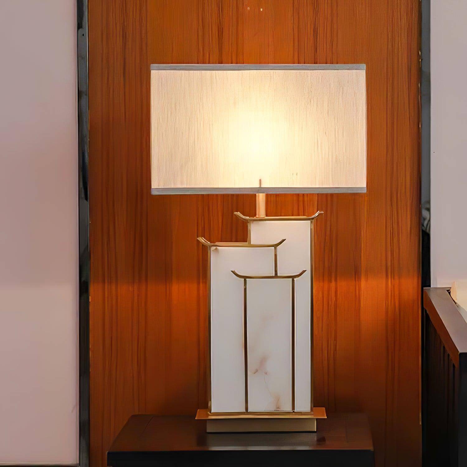 Nysilor Rectangular Glass Table Lamp - Letslighting
