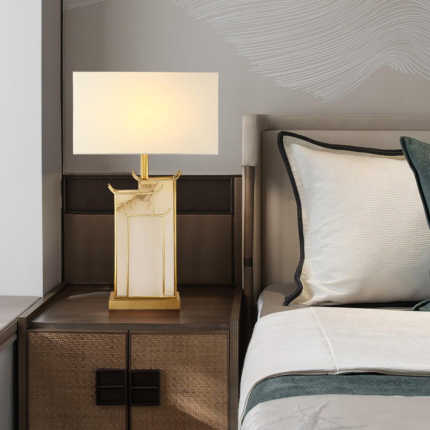 Nysilor Rectangular Glass Table Lamp - Letslighting