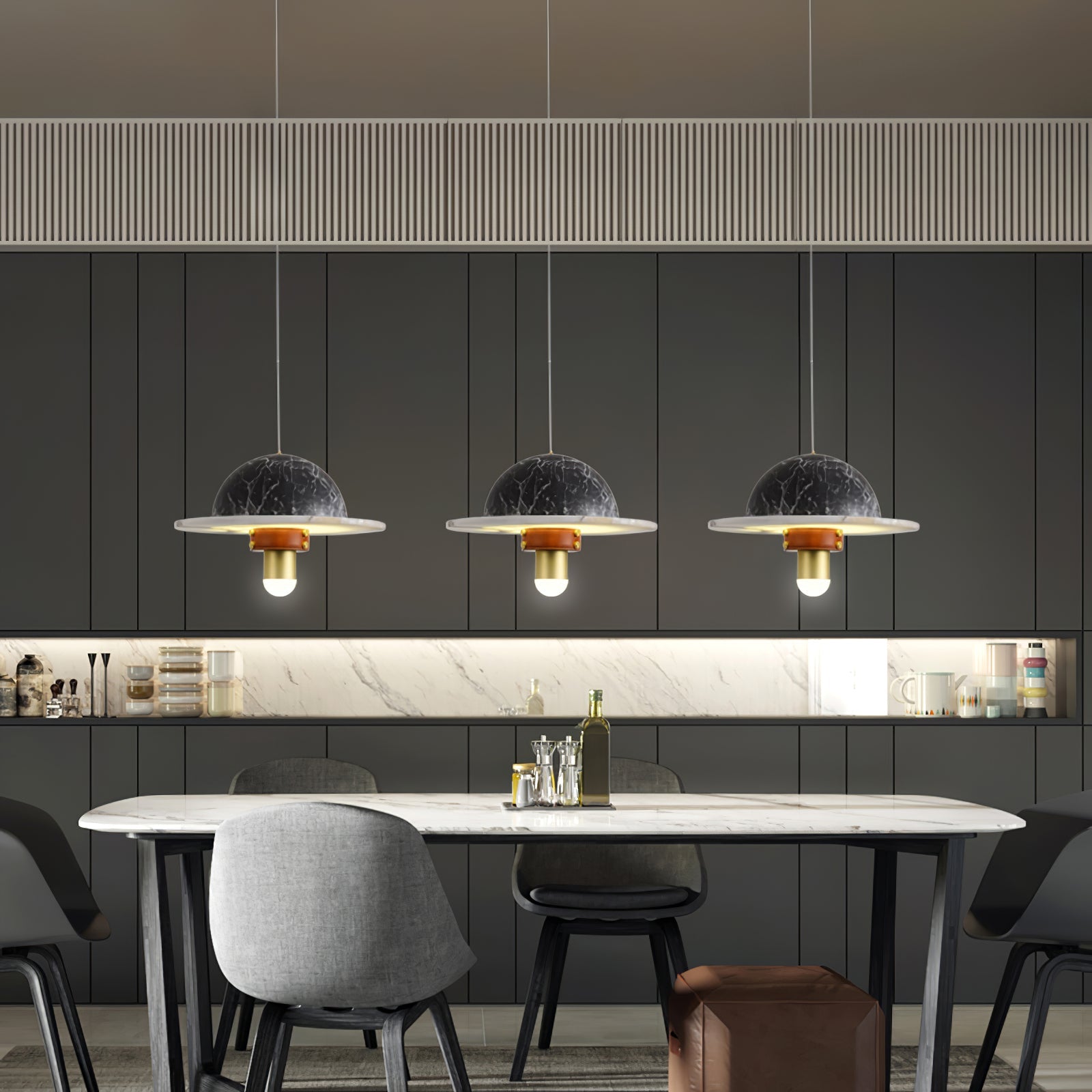 Jutta Pendant Lamp Marble Leather Fusion - Letslighting